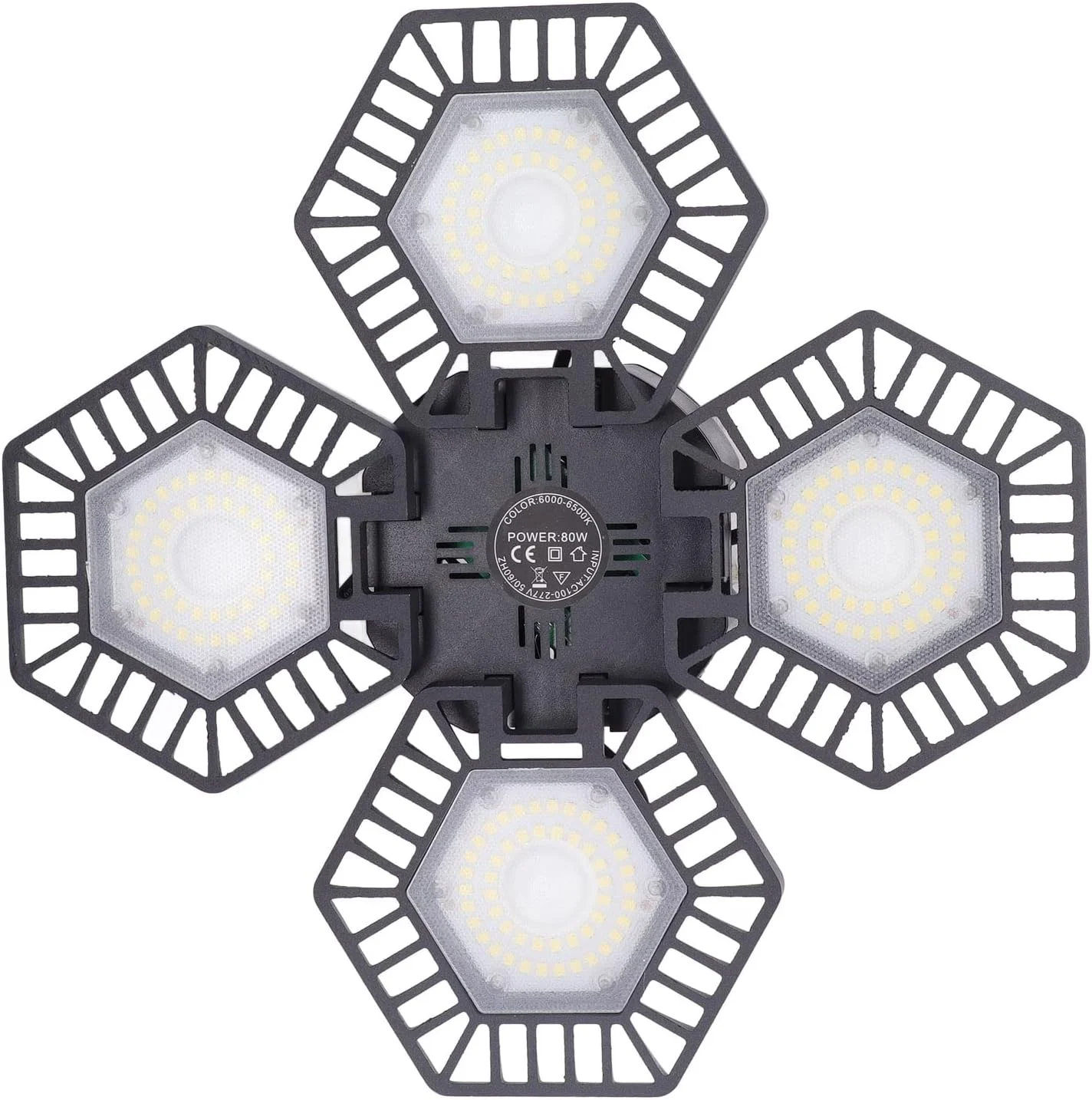 چراغ های LED گاراژ، چراغ های سقفی LED گاراژ تغییر شکل پذیر با 4 پنل قابل تنظیم برای فروشگاه، زیرزمین، انبار، نور بالا چراغ های LED گاراژ، چراغ های سقفی LED گاراژ تغییر شکل پذیر با 4 پنل قابل تنظیم برای فروشگاه، زیرزمین، انبار، نور بالا