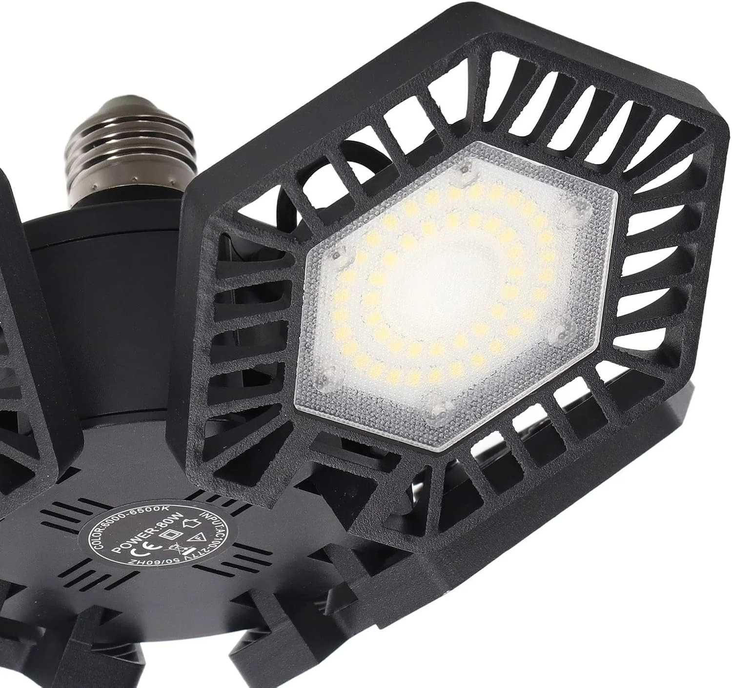 چراغ های LED گاراژ، چراغ های سقفی LED گاراژ تغییر شکل پذیر با 4 پنل قابل تنظیم برای فروشگاه، زیرزمین، انبار، نور بالا چراغ های LED گاراژ، چراغ های سقفی LED گاراژ تغییر شکل پذیر با 4 پنل قابل تنظیم برای فروشگاه، زیرزمین، انبار، نور بالا