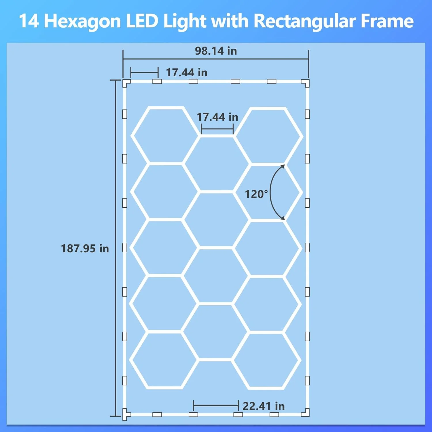 چراغ LED سقفی شش ضلعی ALLYES، چراغ گاراژ شش ضلعی 552 وات 66240LM با روشنایی بالا، 3000K/4500K/6500K قابل تنظیم با سوئیچ هوشمند WiFi، چراغ های شبکه آلومینیومی برای نمایندگی خودرو، فروشگاه، باشگاه ورزشی چراغ LED سقفی شش ضلعی ALLYES، چراغ گاراژ شش ضلعی 552 وات 66240LM با روشنایی بالا، 3000K/4500K/6500K قابل تنظیم با سوئیچ هوشمند WiFi، چراغ های شبکه آلومینیومی برای نمایندگی خودرو، فروشگاه، باشگاه ورزشی