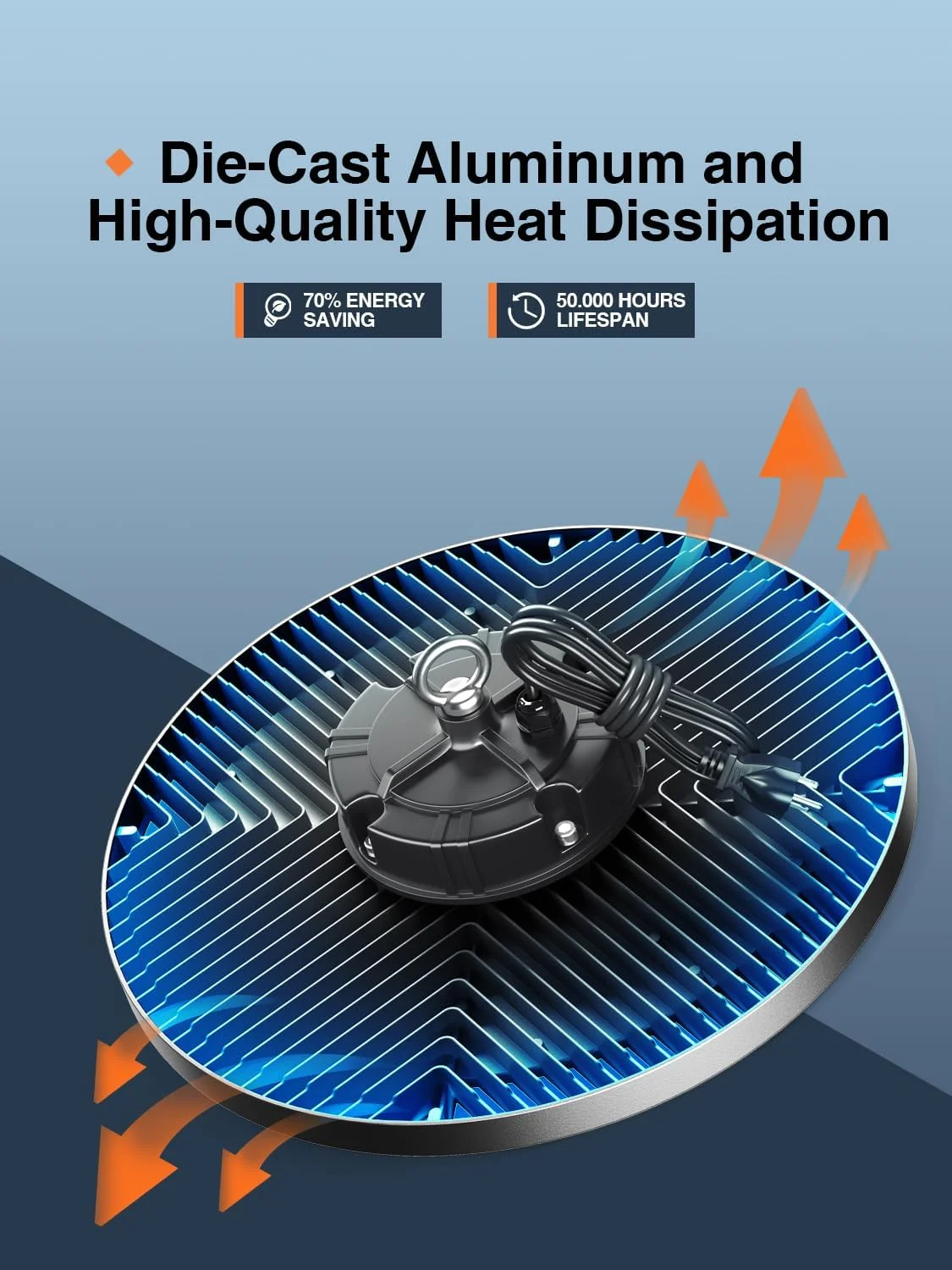 چراغ سوله ای ال ای دی فوق العاده روشن ELEKICO با توان 250 وات، 35000 لومن، 8 عددی، 5000 کلوین، همراه با دوشاخه، کابل 1.5 متری، قلاب آویز و طناب ایمنی، مناسب برای گاراژ، کارخانه، کارگاه، انبار و سوله چراغ سوله ای ال ای دی فوق العاده روشن ELEKICO با توان 250 وات، 35000 لومن، 8 عددی، 5000 کلوین، همراه با دوشاخه، کابل 1.5 متری، قلاب آویز و طناب ایمنی، مناسب برای گاراژ، کارخانه، کارگاه، انبار و سوله