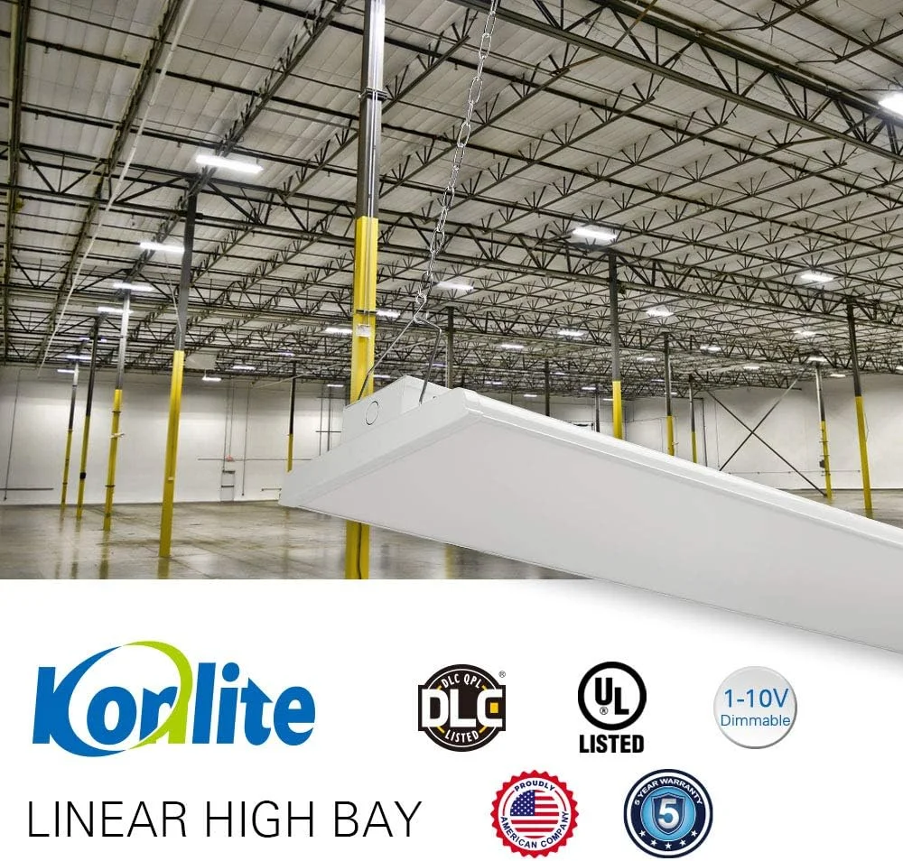 Konlite - چراغ خطی LED های بای 4 فوتی - بسته دو عددی - 225 وات - 30600 لومن، 1-10 ولت دیمر پذیر - نور روز 5000K - دارای گواهینامه UL و DLC، جایگزین 6-8 لامپ فلورسنت T5 Konlite - چراغ خطی LED های بای 4 فوتی - بسته دو عددی - 225 وات - 30600 لومن، 1-10 ولت دیمر پذیر - نور روز 5000K - دارای گواهینامه UL و DLC، جایگزین 6-8 لامپ فلورسنت T5
