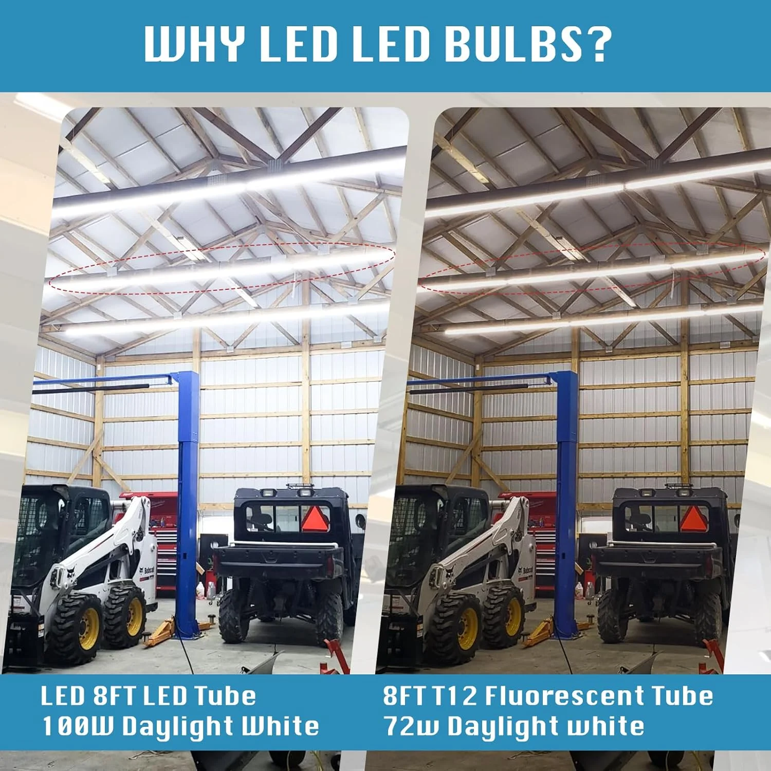 (بسته 12 عددی) چراغ کارگاهی LED 8 فوتی، فوق العاده روشن 100 وات 6000K سفید سرد 15000LM، چراغ های LED 8 فوتی، شکل تخت 2 ردیفه 96 اینچی، چراغ های کارگاهی LED، چراغ های لوله ای LED T8 قابل اتصال برای انبار گاراژ (بسته 12 عددی) چراغ کارگاهی LED 8 فوتی، فوق العاده روشن 100 وات 6000K سفید سرد 15000LM، چراغ های LED 8 فوتی، شکل تخت 2 ردیفه 96 اینچی، چراغ های کارگاهی LED، چراغ های لوله ای LED T8 قابل اتصال برای انبار گاراژ