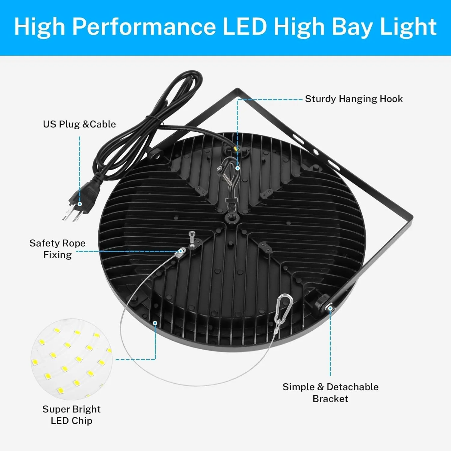 چراغ سوله ای LED مدل LONGLUX 200W بسته 10 عددی، فوق العاده روشن 28000 لومن با دوشاخه آمریکایی، کابل 5 فوتی، 100V-277V، 5000K، ضد آب، چراغ کارگاهی LED برای انبار، کارگاه، کارخانه، انبار غله، روشنایی گاراژ، دارای گواهی FCC چراغ سوله ای LED مدل LONGLUX 200W بسته 10 عددی، فوق العاده روشن 28000 لومن با دوشاخه آمریکایی، کابل 5 فوتی، 100V-277V، 5000K، ضد آب، چراغ کارگاهی LED برای انبار، کارگاه، کارخانه، انبار غله، روشنایی گاراژ، دارای گواهی FCC