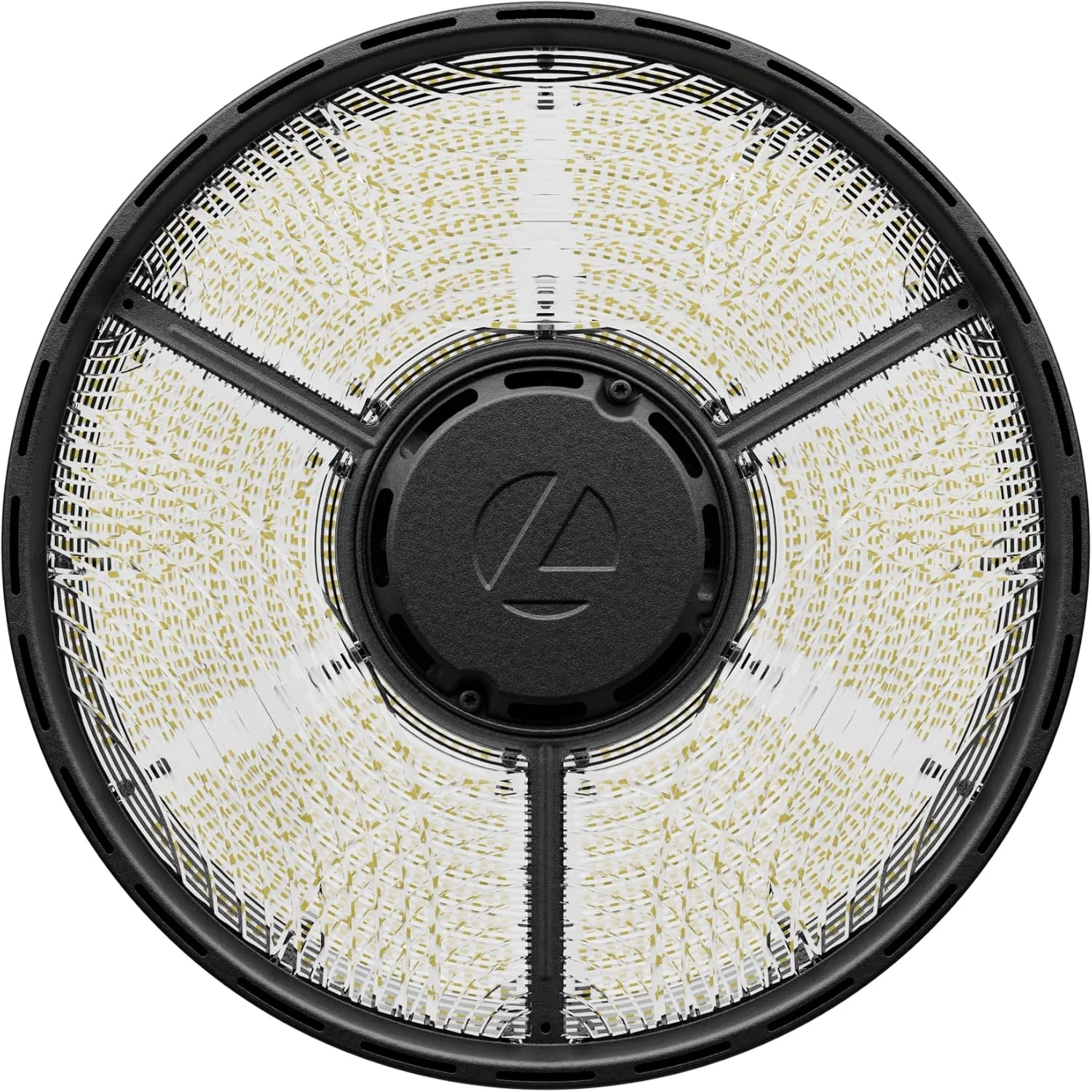 چراغ سقفی گرد صنعتی LED لیتونیا مدل CPRB ALO14 UVOLT SWW9 80CRI DBL با قابلیت تنظیم دمای رنگ و خروجی نور، چند ولتی 120-347 ولت، 15 اینچ، مشکی