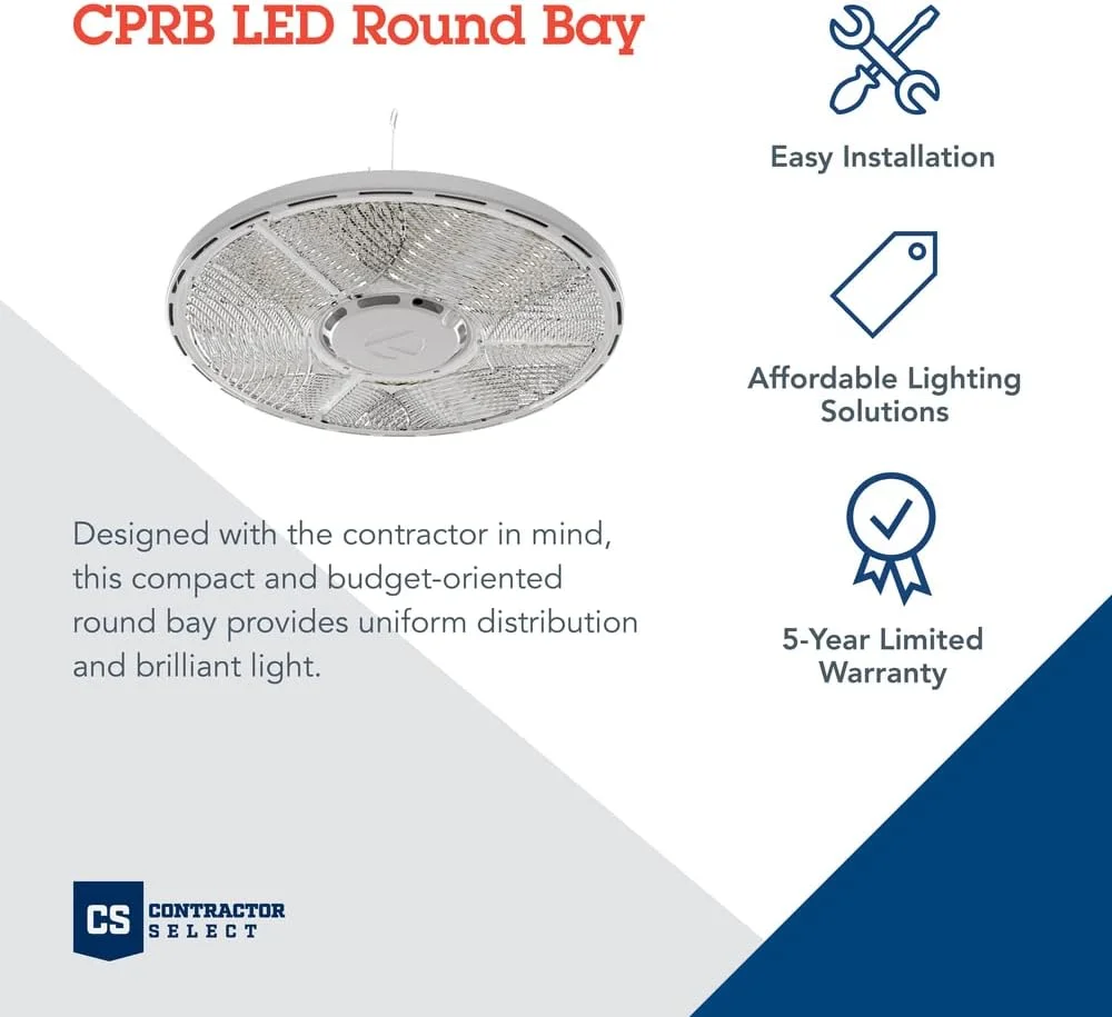 چراغ سقفی گرد صنعتی LED لیتونیا مدل CPRB ALO14 UVOLT SWW9 80CRI DBL با قابلیت تنظیم دمای رنگ و خروجی نور، چند ولتی 120-347 ولت، 15 اینچ، مشکی چراغ سقفی گرد صنعتی LED لیتونیا مدل CPRB ALO14 UVOLT SWW9 80CRI DBL با قابلیت تنظیم دمای رنگ و خروجی نور، چند ولتی 120-347 ولت، 15 اینچ، مشکی