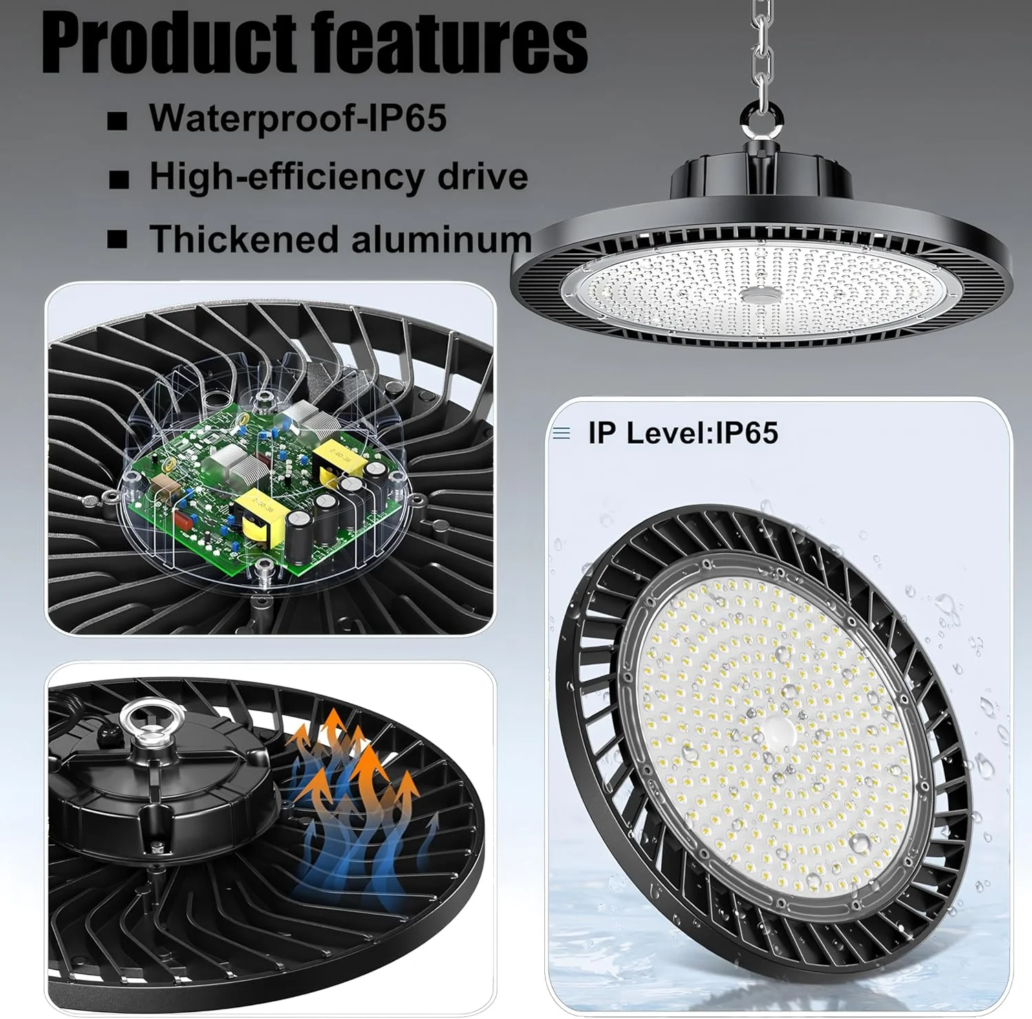 چراغ سوله ای ال ای دی 250 وات Superyofo مدل UFO، 6 عددی، 30000 لومن، نور روز 6000 کلوین، معادل 2500 وات با کابل دوشاخه آمریکایی، چراغ های گاراژی ال ای دی، روشنایی تجاری انبار، کارگاه، گاراژ، کارخانه، روشنایی سوله ای چراغ سوله ای ال ای دی 250 وات Superyofo مدل UFO، 6 عددی، 30000 لومن، نور روز 6000 کلوین، معادل 2500 وات با کابل دوشاخه آمریکایی، چراغ های گاراژی ال ای دی، روشنایی تجاری انبار، کارگاه، گاراژ، کارخانه، روشنایی سوله ای
