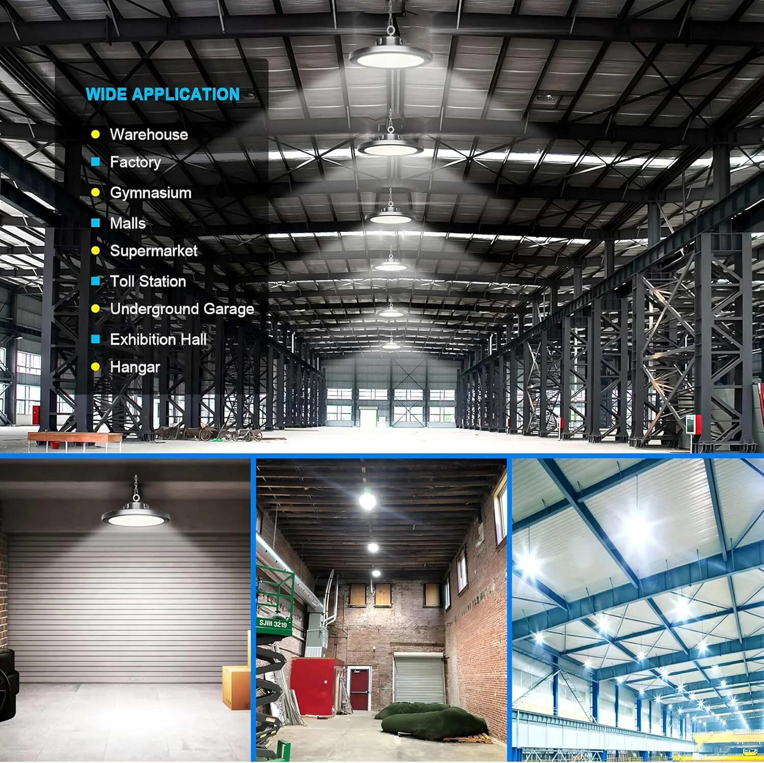 چراغ سوله ای ال ای دی 250 وات Superyofo مدل UFO، 6 عددی، 30000 لومن، نور روز 6000 کلوین، معادل 2500 وات با کابل دوشاخه آمریکایی، چراغ های گاراژی ال ای دی، روشنایی تجاری انبار، کارگاه، گاراژ، کارخانه، روشنایی سوله ای چراغ سوله ای ال ای دی 250 وات Superyofo مدل UFO، 6 عددی، 30000 لومن، نور روز 6000 کلوین، معادل 2500 وات با کابل دوشاخه آمریکایی، چراغ های گاراژی ال ای دی، روشنایی تجاری انبار، کارگاه، گاراژ، کارخانه، روشنایی سوله ای
