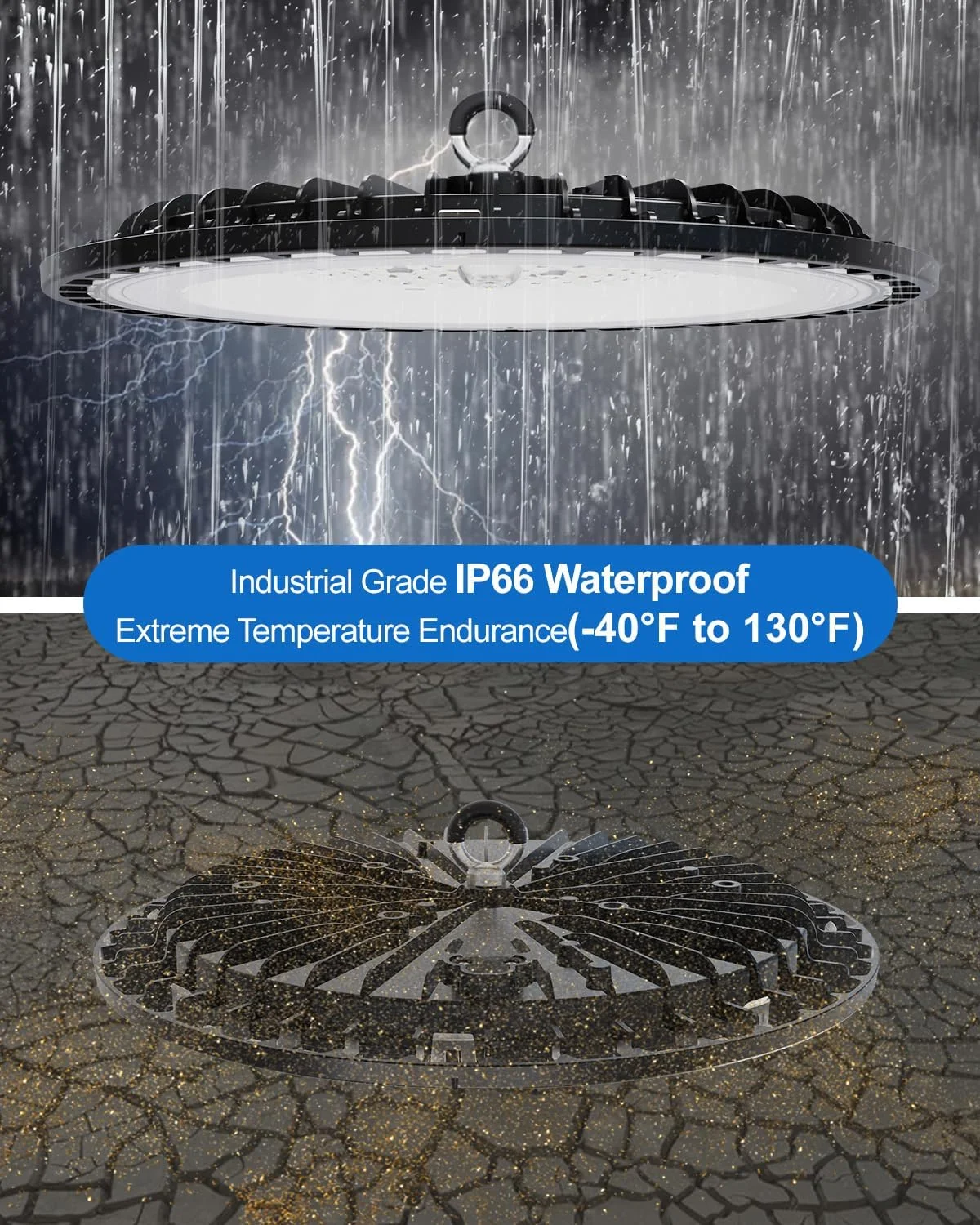 چراغ های کارگاهی LED مدل SHLUCE 200W بسته 6 عددی، 28000 لومن (معادل 800W MH/HPS)، نور روز 6500K، چراغ های LED فوق العاده روشن برای گاراژ، کارگاه، چراغ های LED UFO High Bay، با سیم برق 5 فوتی ایالات متحده، ضد آب IP66