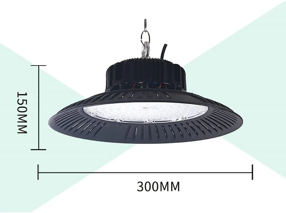 چراغ های LED صنعتی 100W 200W، لامپ صنعتی 85-265 ولت، چراغ های سقفی 6500K نور سفید روز، ضد آب، روشنایی تجاری داخلی کارگاه، 100 وات