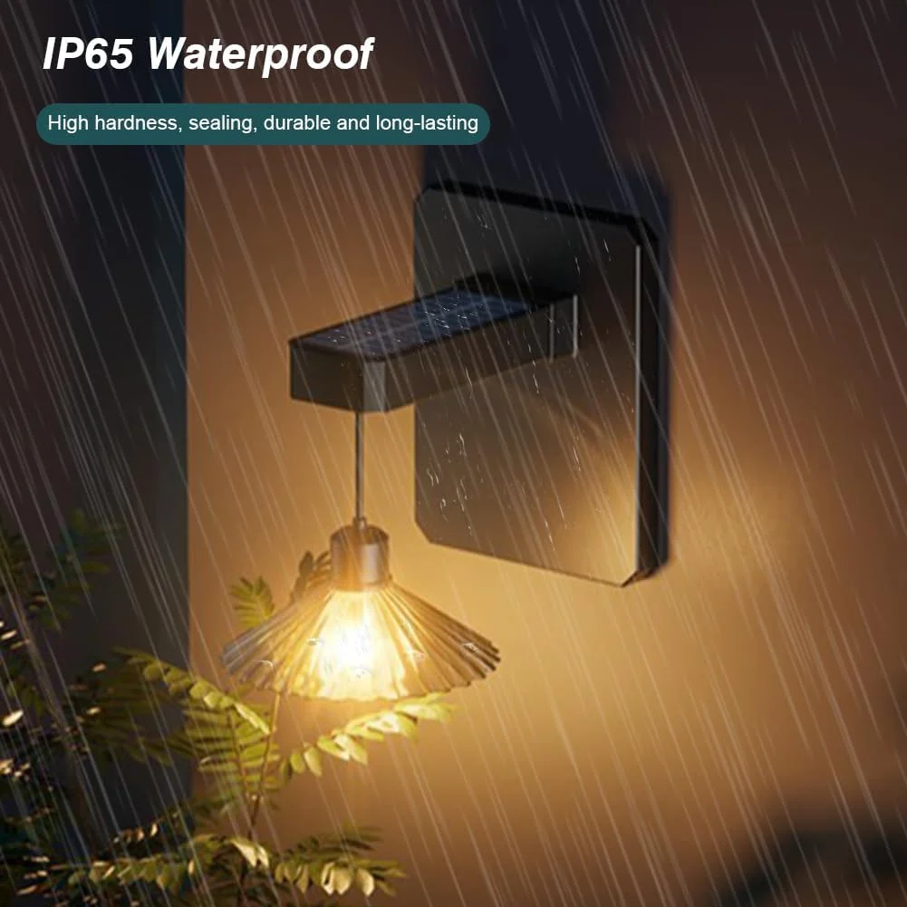 عام 2 عدد چراغ دیواری خورشیدی LED، چراغ پله ای وینتیج، IP65 ضد آب برای بالکن عام 2 عدد چراغ دیواری خورشیدی LED، چراغ پله ای وینتیج، IP65 ضد آب برای بالکن