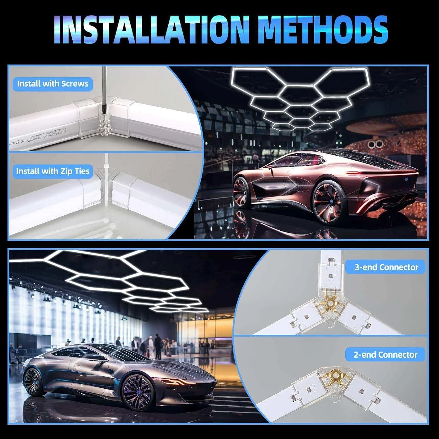 چراغ گاراژ LED شش ضلعی GUZSWMLZ، نورپردازی گسترده، طراحی ایمن، روشنایی بالا، نصب آسان، قابل استفاده برای گاراژ، بار، باشگاه ورزشی چراغ گاراژ LED شش ضلعی GUZSWMLZ، نورپردازی گسترده، طراحی ایمن، روشنایی بالا، نصب آسان، قابل استفاده برای گاراژ، بار، باشگاه ورزشی