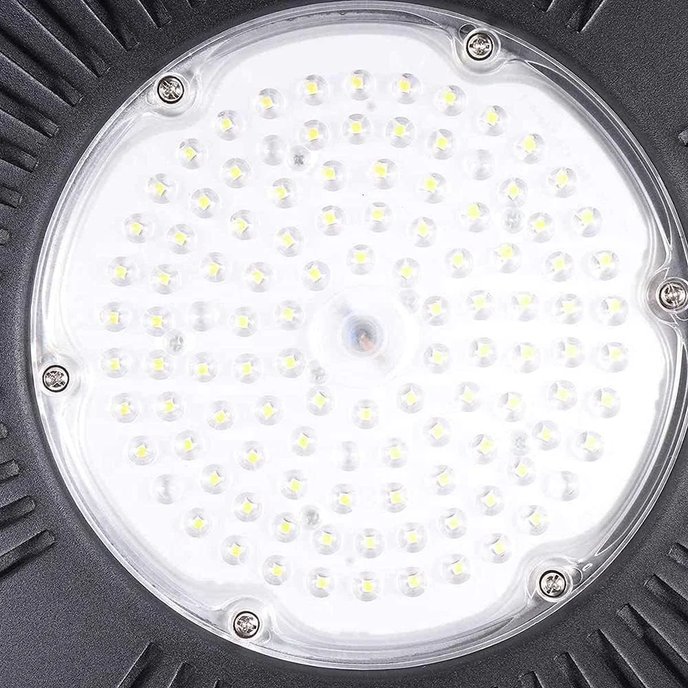 چراغ های LED صنعتی 100W 200W، لامپ صنعتی 85-265 ولت، چراغ های سقفی 6500K نور سفید روز، ضد آب، روشنایی تجاری داخلی کارگاه، 100 وات