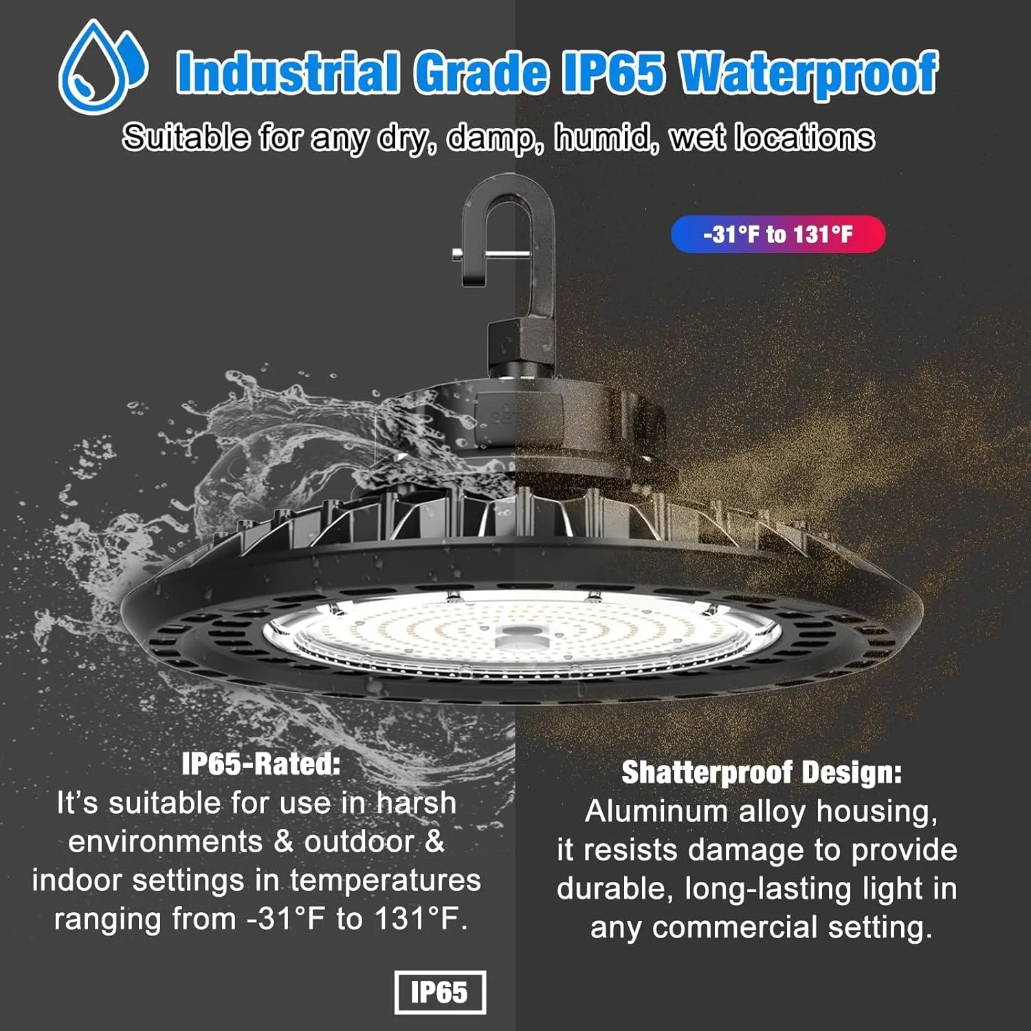 چراغ های LED سوله ای 300 واتی G GJIA، بسته 4 عددی، چراغ های LED کارگاهی سوله ای برای انبار، کارخانه، نور روز 5000K، ولتاژ 100-277 ولت، دیمر 0-10 ولت، ضد آب، نورپردازی تجاری سوله ای، فوق العاده روشن، UL، مشکی چراغ های LED سوله ای 300 واتی G GJIA، بسته 4 عددی، چراغ های LED کارگاهی سوله ای برای انبار، کارخانه، نور روز 5000K، ولتاژ 100-277 ولت، دیمر 0-10 ولت، ضد آب، نورپردازی تجاری سوله ای، فوق العاده روشن، UL، مشکی