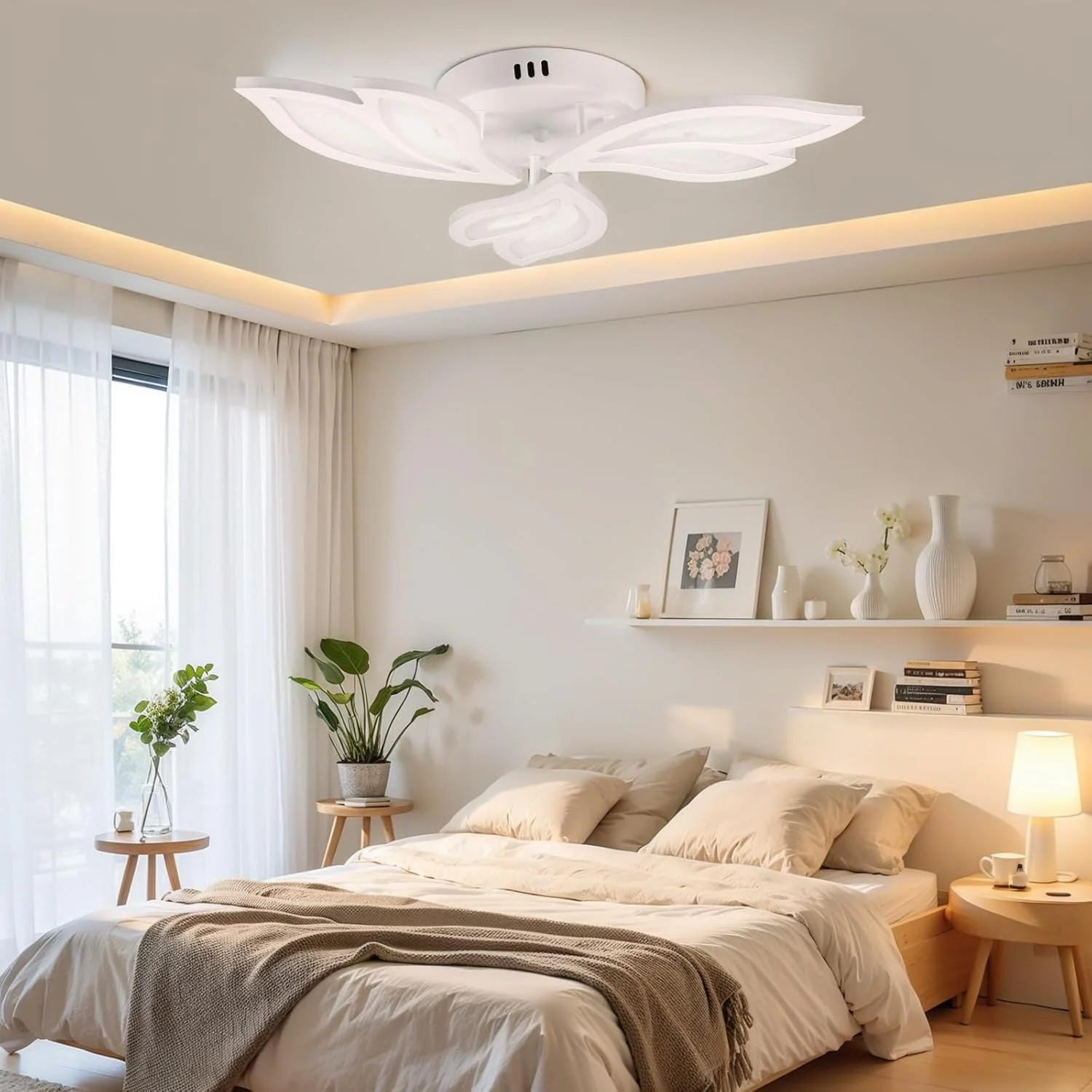 چراغ سقفی LED فلزی سه رنگ طرح گل مدرن چراغ سقفی LED فلزی سه رنگ طرح گل مدرن