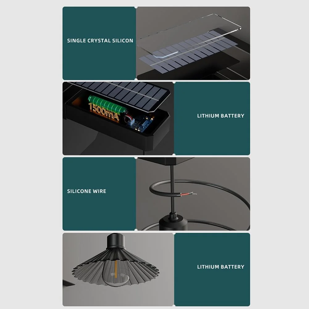عام 2 عدد چراغ دیواری خورشیدی LED، چراغ پله ای وینتیج، IP65 ضد آب برای بالکن عام 2 عدد چراغ دیواری خورشیدی LED، چراغ پله ای وینتیج، IP65 ضد آب برای بالکن