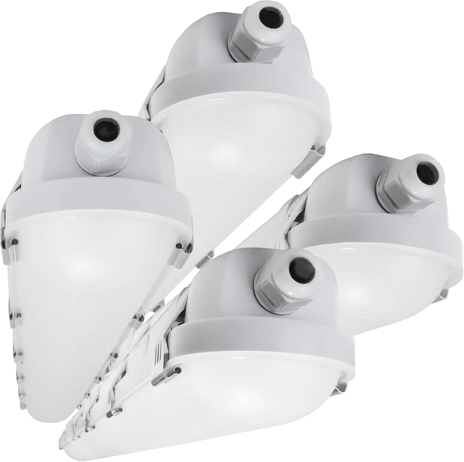 HYPERLITE - بسته 4 عددی چراغ های LED ضد بخار 4 فوتی 45W 55W 65W 9 در 1، 133LM/W، 4000K/5000K/6000K قابل انتخاب، دارای لیست ETL، AC100-277V برای کارواش، فریزر و...