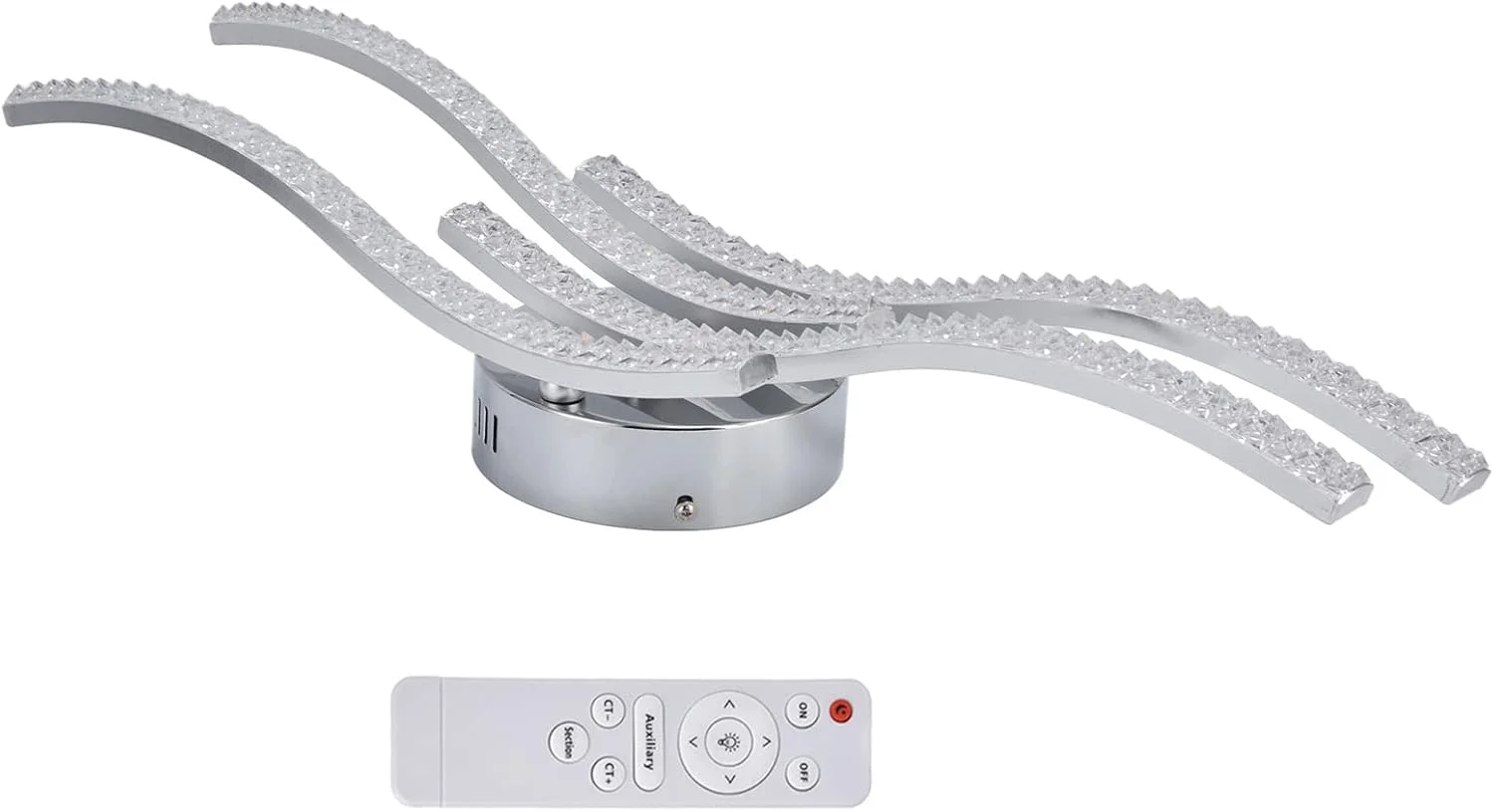 چراغ سقفی ViaGasaFamido، چراغ سقفی LED AC85-265V 64W، چراغ با کنترل از راه دور، چراغ 4 محوره برای اتاق نشیمن، اتاق خواب، LED
