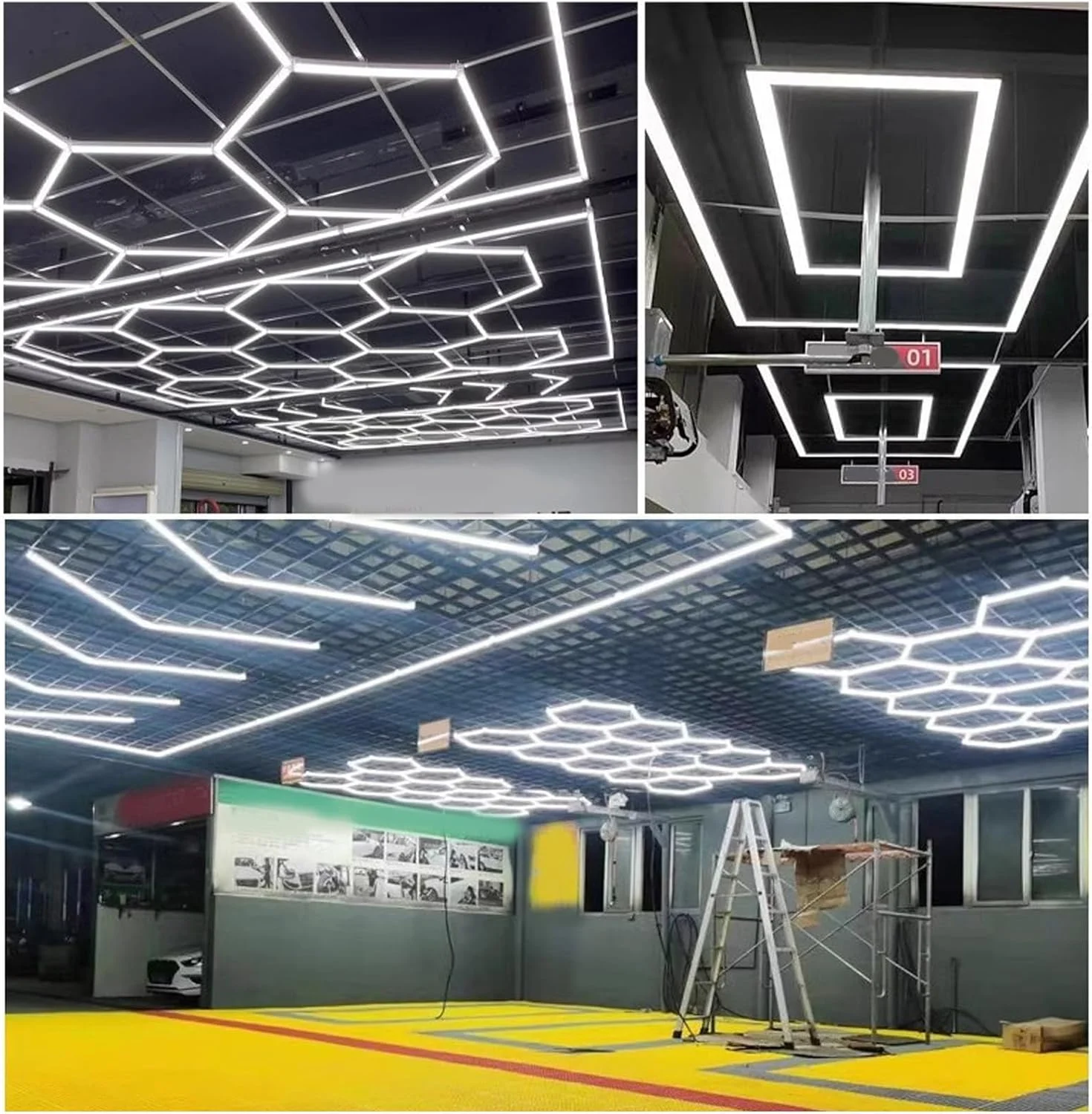 چراغ گاراژ LED Luocute، نور سقفی گاراژ LED با روشنایی بالا 39000LM، نورپردازی بزرگ 188 X 95 اینچی برای کارگاه، باشگاه و دیتیلینگ خودرو چراغ گاراژ LED Luocute، نور سقفی گاراژ LED با روشنایی بالا 39000LM، نورپردازی بزرگ 188 X 95 اینچی برای کارگاه، باشگاه و دیتیلینگ خودرو