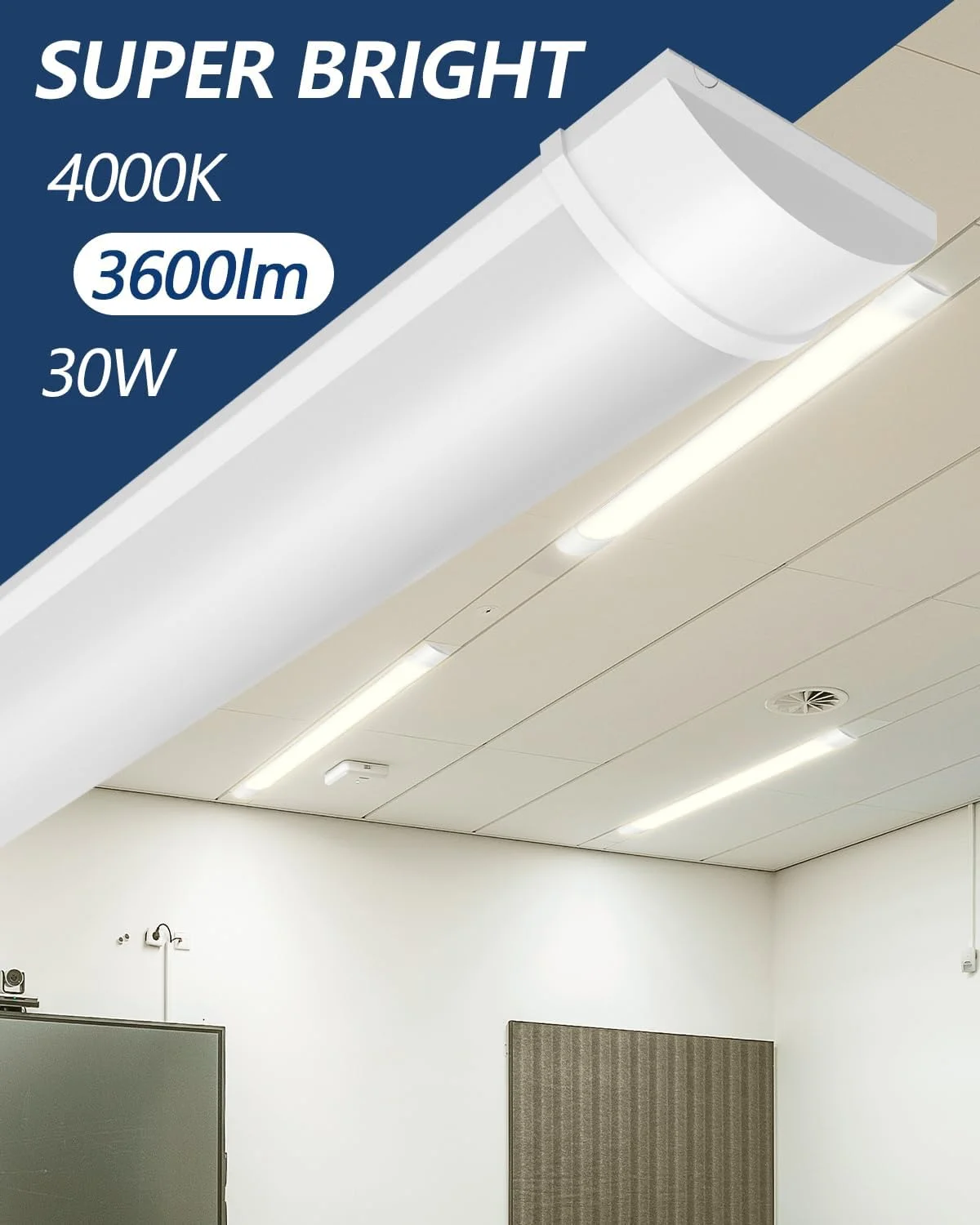 چراغ فروشگاهی ال ای دی 90 سانتی متری ساراروم، 30 وات، 3600 لومن، 4000 کلوین نور سفید طبیعی، چراغ سقفی گاراژی کمدی ال ای دی 90 سانتی متری برای دفتر کار، خانه، زیرزمین، بدون دوشاخه، بدون سیم اتصال به زمین چراغ فروشگاهی ال ای دی 90 سانتی متری ساراروم، 30 وات، 3600 لومن، 4000 کلوین نور سفید طبیعی، چراغ سقفی گاراژی کمدی ال ای دی 90 سانتی متری برای دفتر کار، خانه، زیرزمین، بدون دوشاخه، بدون سیم اتصال به زمین