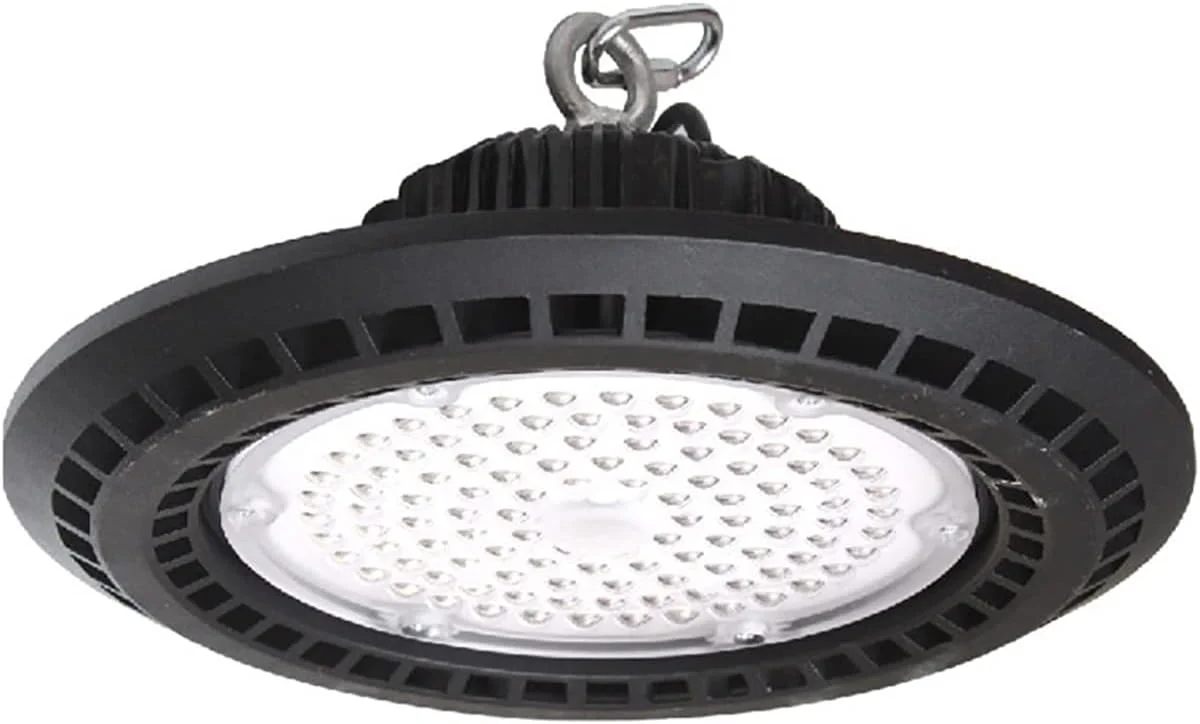 چراغ سوله ای ال ای دی 100 وات / 150 وات ANLONGLI AC85-220V 13000 لومن 6000K نور روز آویز تجاری ضد آب انبار گاراژ فوق العاده روشن نور صنعتی، 100 وات