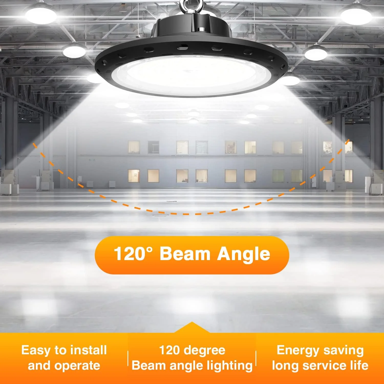 CHMLT - بسته 2 عددی چراغ LED سوله ای UFO با توان 240 وات، 36000 لومن، قابلیت دیم شدن 0-10 ولت، معادل چراغ های سوله ای 1000 وات HPS/MH، 5000 کلوین، مناسب برای کارخانه، انبار و کارگاه CHMLT - بسته 2 عددی چراغ LED سوله ای UFO با توان 240 وات، 36000 لومن، قابلیت دیم شدن 0-10 ولت، معادل چراغ های سوله ای 1000 وات HPS/MH، 5000 کلوین، مناسب برای کارخانه، انبار و کارگاه