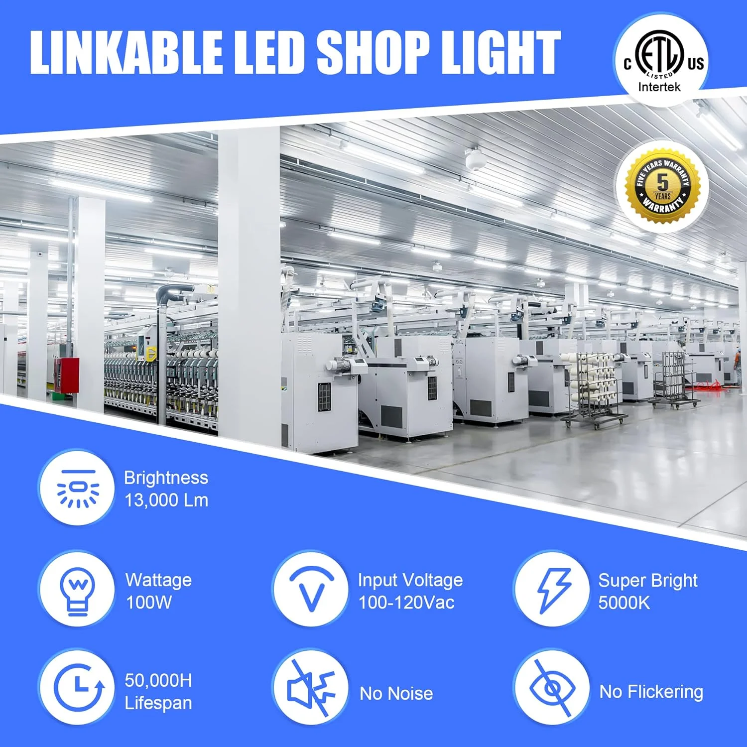 چراغ های LED کارگاهی برای گاراژ 4 فوت با دوشاخه، چراغ گاراژ LED 100 واتی با 12000 لومن، 5000K، چراغ خطی LED 4 فوتی قابل اتصال برای کارگاه، فروشگاه ابزار، انبار، جایگزینی روشنایی فلورسنت، 2 عدد چراغ های LED کارگاهی برای گاراژ 4 فوت با دوشاخه، چراغ گاراژ LED 100 واتی با 12000 لومن، 5000K، چراغ خطی LED 4 فوتی قابل اتصال برای کارگاه، فروشگاه ابزار، انبار، جایگزینی روشنایی فلورسنت، 2 عدد