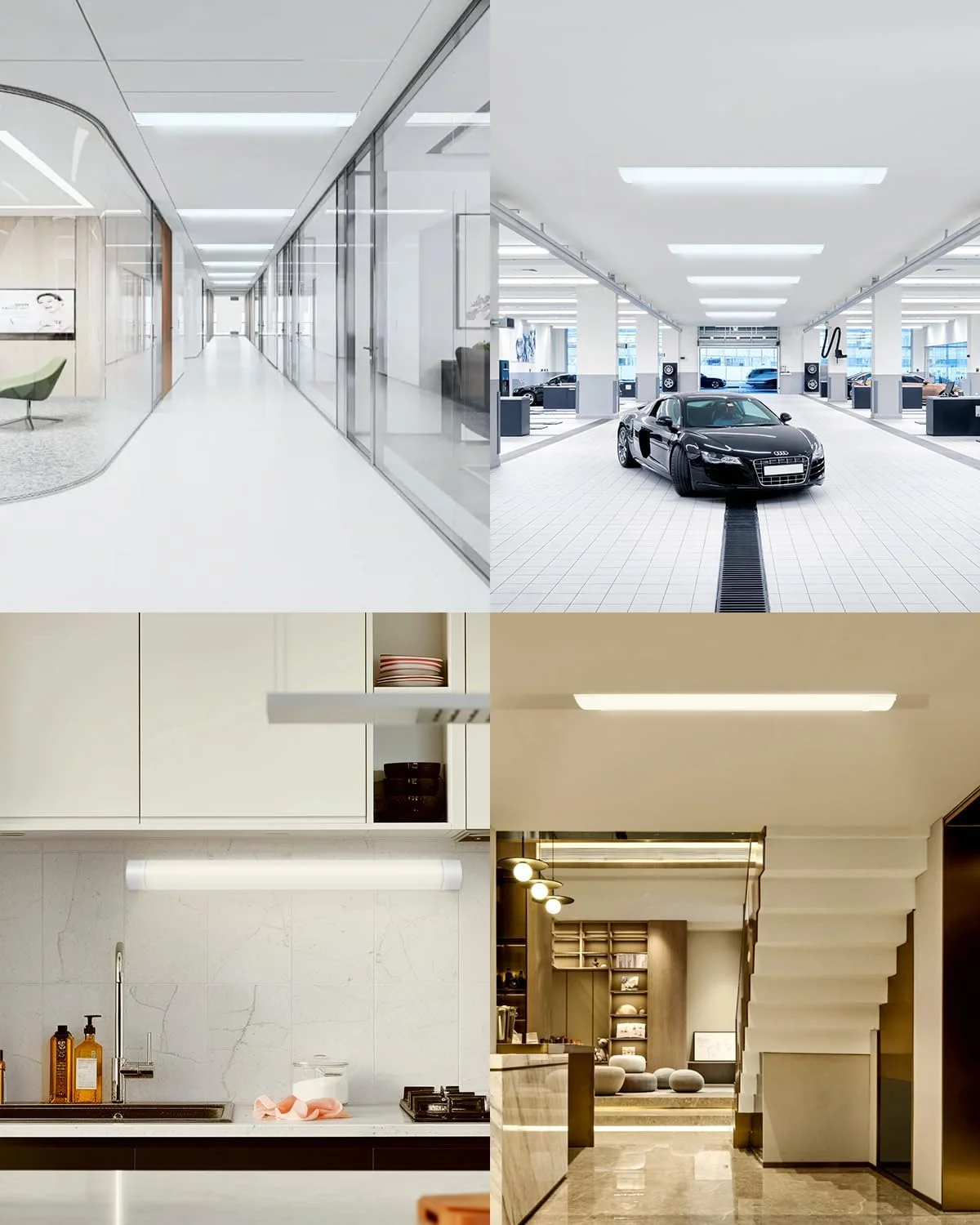 چراغ LED فروشگاهی ساراروم 30 سانتی متری، 10 وات، 1200 لومن، 6500 کلوین سفید سرد، چراغ سقفی LED برای گاراژ، کمد، دفتر کار، خانه، زیرزمین، بدون دوشاخه، بدون سیم ارت