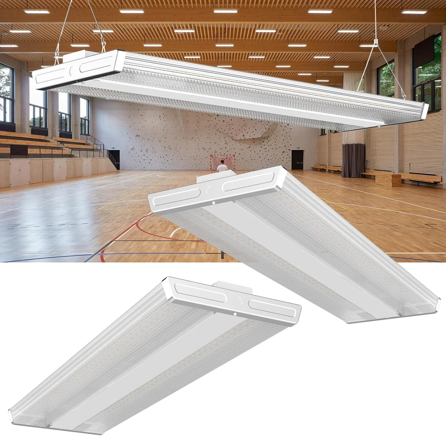 چراغ سوله ای ال ای دی Lightdot با توان 265 وات، طول 4 فوت، مناسب برای انبار، کارگاه صنعتی، سوله، قابلیت دیم شدن 1-10 ولت، 5000 کلوین، جایگزین لامپ های 1000 وات HID