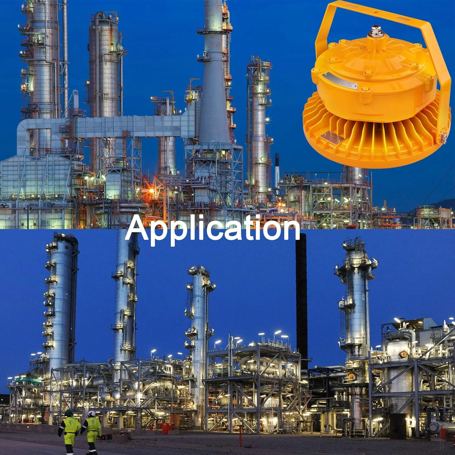 چراغ ضد انفجار LED دیفن 150 وات، دارای گواهینامه UL 844 کلاس I بخش II، روشنایی صنعتی High Bay، 24750 لومن 5700K نور روز، ضد آب IP66، 3/4 اینچ NPT/براکت برای پمپ بنزین میدان نفتی