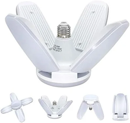 چراغ های گاراژ LED Exulight، چراغ سقفی گاراژ LED 60 واتی 6000LM نور روز، لامپ های تغییر شکل دهنده 60 واتی، چراغ های کارگاهی E26/E27 برای روشنایی انبار کارگاه گاراژ