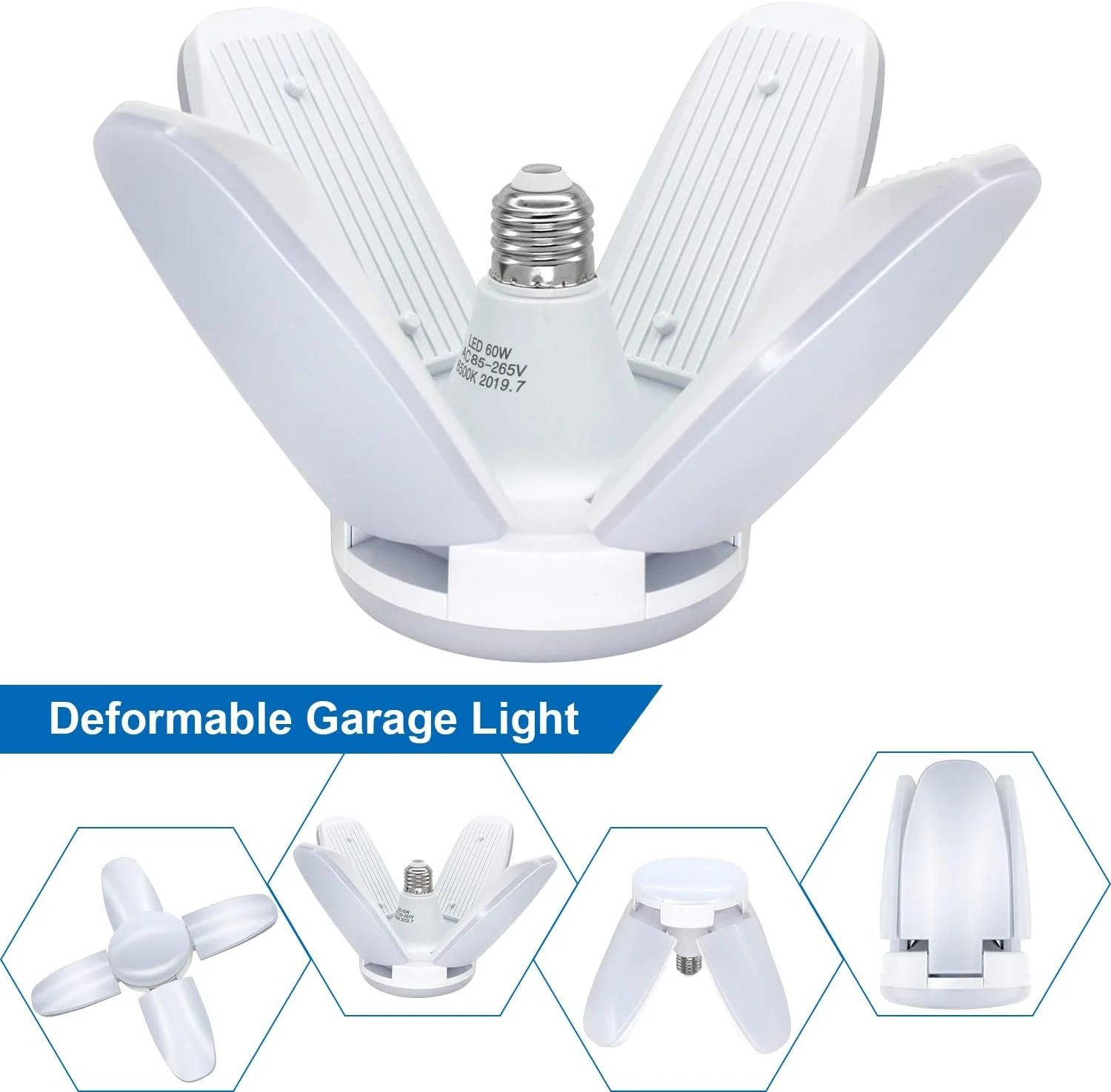 چراغ های گاراژ LED Exulight، چراغ سقفی گاراژ LED 60 واتی 6000LM نور روز، لامپ های تغییر شکل دهنده 60 واتی، چراغ های کارگاهی E26/E27 برای روشنایی انبار کارگاه گاراژ چراغ های گاراژ LED Exulight، چراغ سقفی گاراژ LED 60 واتی 6000LM نور روز، لامپ های تغییر شکل دهنده 60 واتی، چراغ های کارگاهی E26/E27 برای روشنایی انبار کارگاه گاراژ