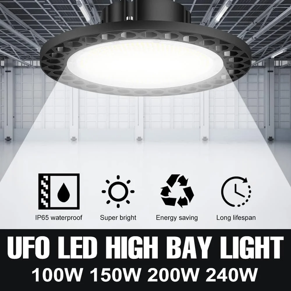 چراغ سوله ای ال ای دی 100W/150W/200W/240W ANLONGLI، چراغ سقفی صنعتی دیمر پذیر 1-10 ولت، نور روز 5000K، لامپ فوق العاده روشن و صرفه جویی در انرژی 100-270 ولت برای روشنایی انبارها، کارخانه ها، حیاط، 100 وات چراغ سوله ای ال ای دی 100W/150W/200W/240W ANLONGLI، چراغ سقفی صنعتی دیمر پذیر 1-10 ولت، نور روز 5000K، لامپ فوق العاده روشن و صرفه جویی در انرژی 100-270 ولت برای روشنایی انبارها، کارخانه ها، حیاط، 100 وات
