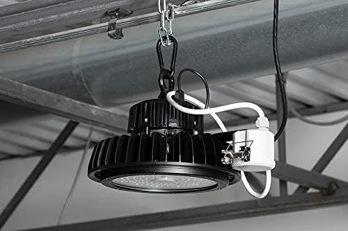 چراغ صنعتی ال ای دی UFO مدل Rafeed High-Bay با روشنایی 26000 لومن و توان 200 وات - نور طبیعی 4000K، سبک وزن، ضد آب IP65، طراحی منحصر به فرد - مناسب برای روشنایی تجاری، گاراژ، کارخانه، انبار، سوپرمارکت چراغ صنعتی ال ای دی UFO مدل Rafeed High-Bay با روشنایی 26000 لومن و توان 200 وات - نور طبیعی 4000K، سبک وزن، ضد آب IP65، طراحی منحصر به فرد - مناسب برای روشنایی تجاری، گاراژ، کارخانه، انبار، سوپرمارکت