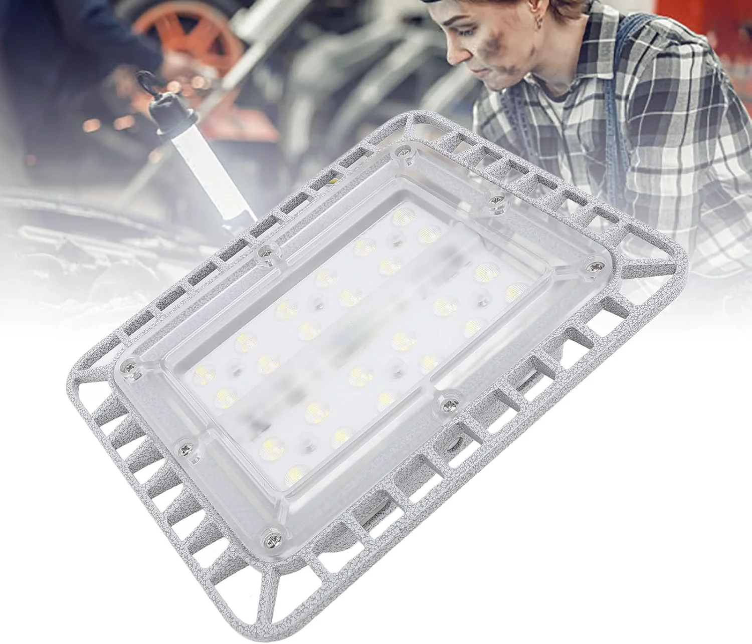 چراغ LED صنعتی با روشنایی بالا، 5500 لومن 5000K، چراغ ضد انفجار LED 50 وات IP65 دارای رتبه 220 ولت، مناسب برای گیاهان، انبارهای بزرگ، معادن، تونل ها، کارگاه های کارخانه چراغ LED صنعتی با روشنایی بالا، 5500 لومن 5000K، چراغ ضد انفجار LED 50 وات IP65 دارای رتبه 220 ولت، مناسب برای گیاهان، انبارهای بزرگ، معادن، تونل ها، کارگاه های کارخانه