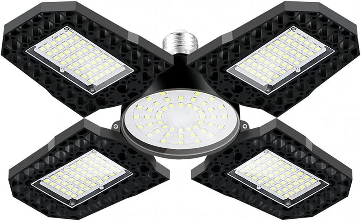 چراغ گاراژی LED تغییر شکل پذیر ANLONGLI E27 150W تاشو نور بالا 85-265V فوق العاده روشن 6000K نور روز کارگاه صنعتی انبار روشنایی تجاری لامپ سقفی