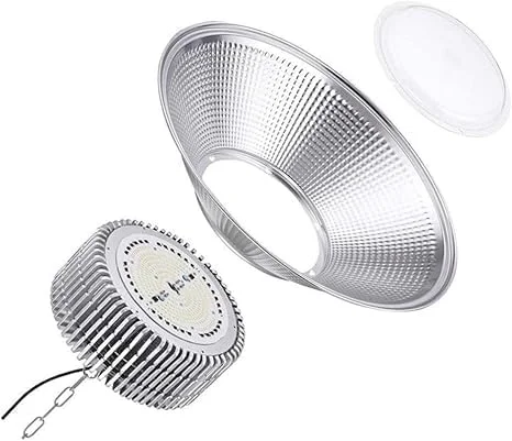 چراغ LED صنعتی آویز، دیمردار، طراحی فوق باریک، نقره ای، لامپ آویز صنعتی (200 وات) چراغ LED صنعتی آویز، دیمردار، طراحی فوق باریک، نقره ای، لامپ آویز صنعتی (200 وات)