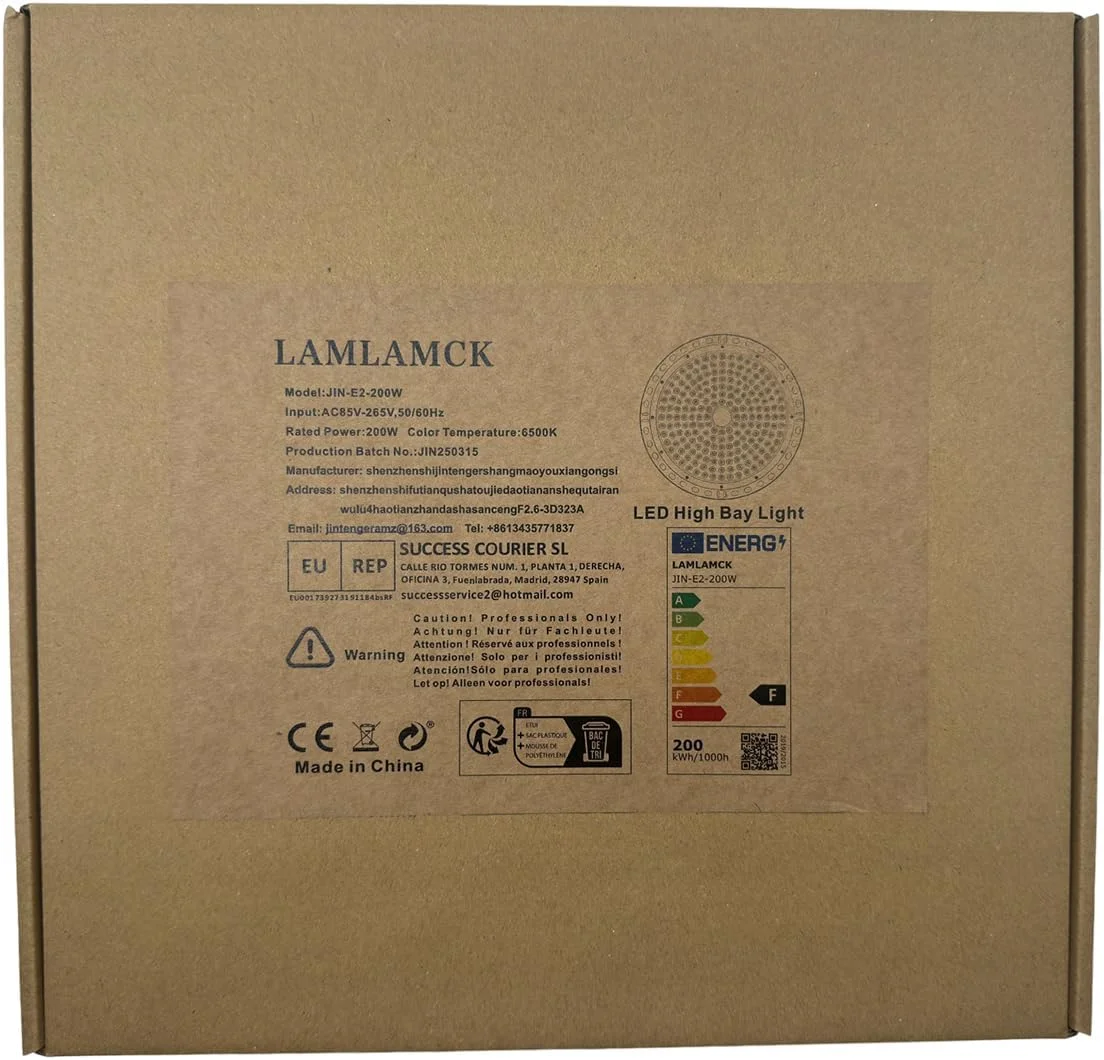 چراغ صنعتی ال ای دی LAMLAMCK - بسته 2 عددی 200 وات 20000 لومن، نورپردازی کارگاهی High Bay با ترانسفورماتور، چراغ سقفی ال ای دی ضد آب IP65، چراغ کارگاهی سفید سرد 6500k برای گاراژ، کارخانه، فروشگاه چراغ صنعتی ال ای دی LAMLAMCK - بسته 2 عددی 200 وات 20000 لومن، نورپردازی کارگاهی High Bay با ترانسفورماتور، چراغ سقفی ال ای دی ضد آب IP65، چراغ کارگاهی سفید سرد 6500k برای گاراژ، کارخانه، فروشگاه