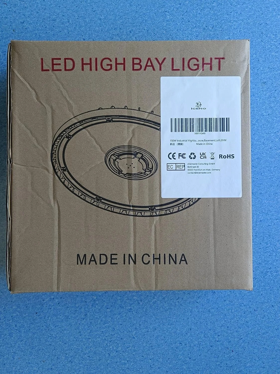 چراغ سوله ای LED صنعتی یو اف او آیسکو مدل KN 150W، چراغ سقفی LED برای گاراژ، روشنایی کارگاه، 21000 لومن/6000 کلوین/ضد آب، چراغ های قدرتمند برای مغازه ها، گاراژ، انبار، زیرزمین، اتاق زیر شیروانی، سالن ورزشی چراغ سوله ای LED صنعتی یو اف او آیسکو مدل KN 150W، چراغ سقفی LED برای گاراژ، روشنایی کارگاه، 21000 لومن/6000 کلوین/ضد آب، چراغ های قدرتمند برای مغازه ها، گاراژ، انبار، زیرزمین، اتاق زیر شیروانی، سالن ورزشی