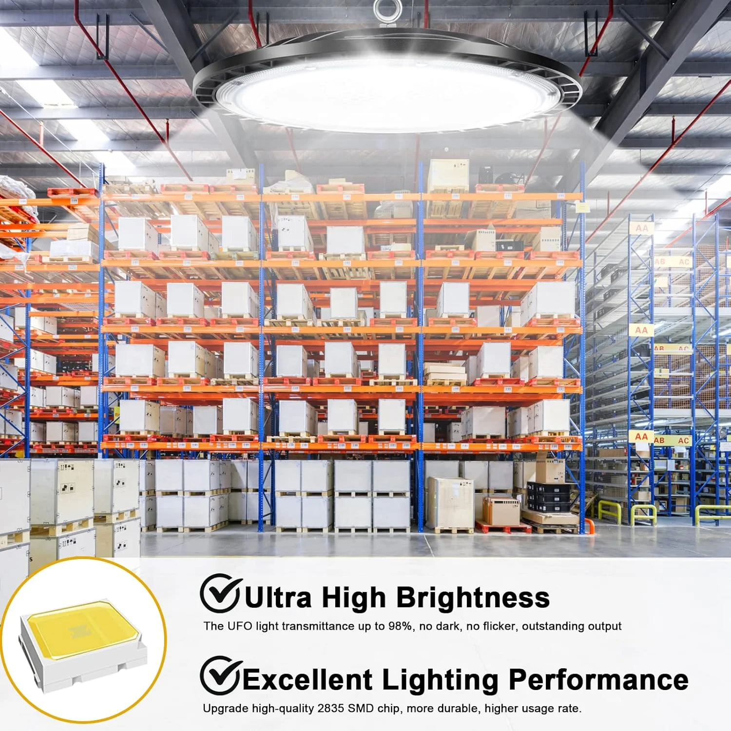 چراغ کارگاهی 150 وات TODEHI LED، نورپردازی سالن، چراغ صنعتی UFO، چراغ کارگاهی ضد آب IP66، نورافکن سالن، نور بالا LED 6500 K برای داخل و خارج از منزل، چراغ گاراژ، انبار، کارخانه چراغ کارگاهی 150 وات TODEHI LED، نورپردازی سالن، چراغ صنعتی UFO، چراغ کارگاهی ضد آب IP66، نورافکن سالن، نور بالا LED 6500 K برای داخل و خارج از منزل، چراغ گاراژ، انبار، کارخانه