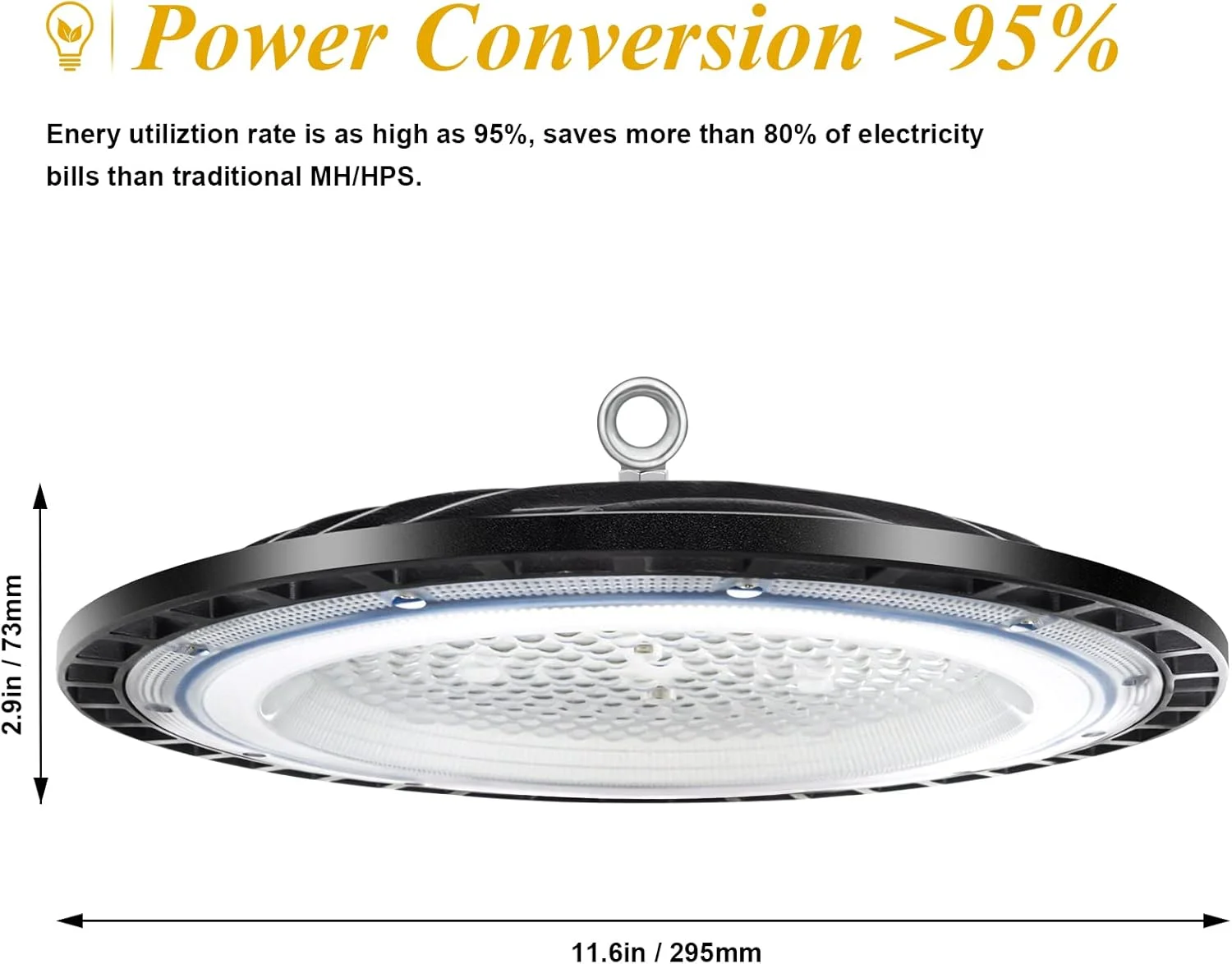 چراغ سوله ای ال ای دی 150 وات UFO، نورافکن سالن 6500 کلوین 21000 لومن، سفید سرد، چراغ کارگاهی ال ای دی UFO، چراغ صنعتی ضد آب IP66، چراغ سوله ای برای کارخانه ها، گاراژها، انبارها چراغ سوله ای ال ای دی 150 وات UFO، نورافکن سالن 6500 کلوین 21000 لومن، سفید سرد، چراغ کارگاهی ال ای دی UFO، چراغ صنعتی ضد آب IP66، چراغ سوله ای برای کارخانه ها، گاراژها، انبارها