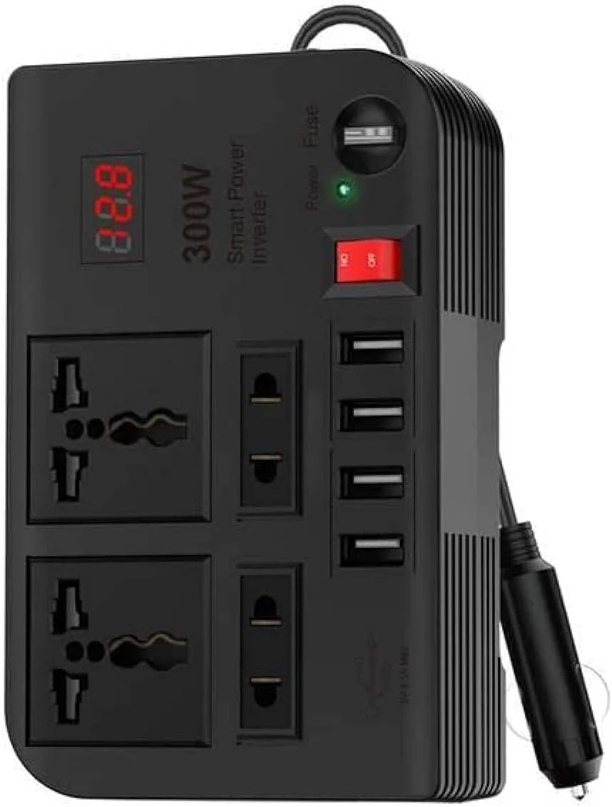 اینورتر برق خودرو گرین لاین Spark 3 با توان 300 وات - مشکی