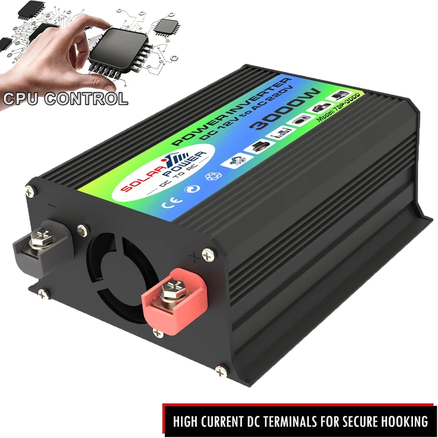 اینورتر موج سینوسی اصلاح شده 3000 وات Peaks Power، اینورتر برق فرکانس بالا به مبدل AC 220V، شارژر برق خودرو با پورت USB دوتایی 2.1 آمپر و گیره های باتری اینورتر موج سینوسی اصلاح شده 3000 وات Peaks Power، اینورتر برق فرکانس بالا به مبدل AC 220V، شارژر برق خودرو با پورت USB دوتایی 2.1 آمپر و گیره های باتری