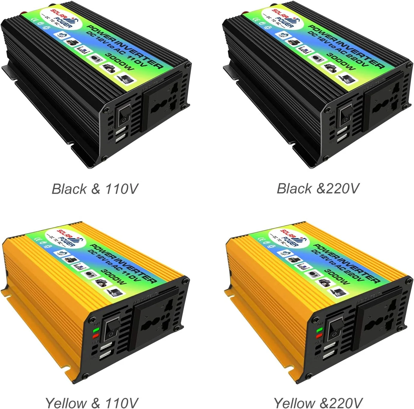 اینورتر موج سینوسی اصلاح شده 3000 وات Peaks Power، اینورتر برق فرکانس بالا به مبدل AC 220V، شارژر برق خودرو با پورت USB دوتایی 2.1 آمپر و گیره های باتری اینورتر موج سینوسی اصلاح شده 3000 وات Peaks Power، اینورتر برق فرکانس بالا به مبدل AC 220V، شارژر برق خودرو با پورت USB دوتایی 2.1 آمپر و گیره های باتری