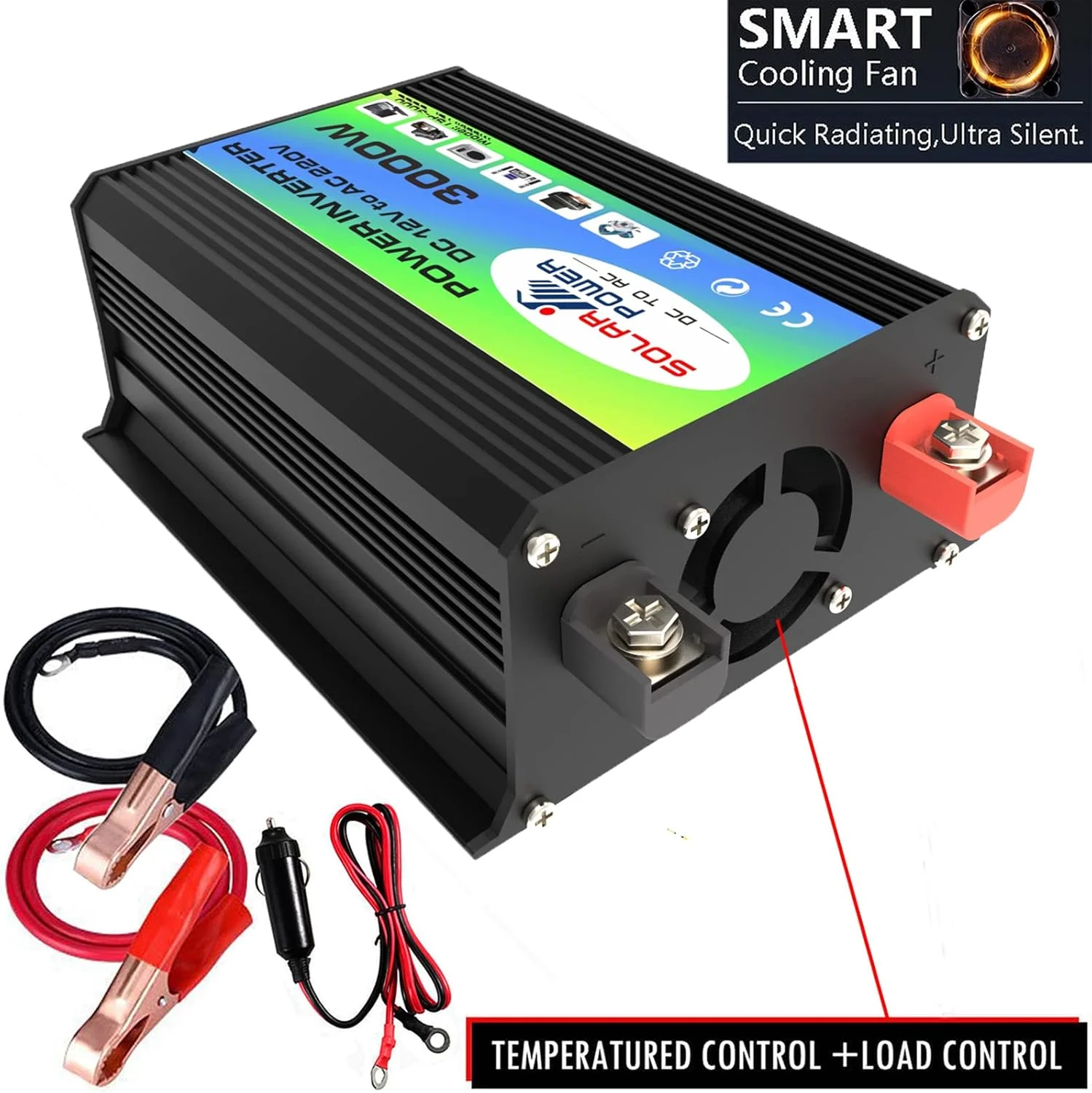 اینورتر موج سینوسی اصلاح شده 3000 وات Peaks Power، اینورتر برق فرکانس بالا به مبدل AC 220V، شارژر برق خودرو با پورت USB دوتایی 2.1 آمپر و گیره های باتری اینورتر موج سینوسی اصلاح شده 3000 وات Peaks Power، اینورتر برق فرکانس بالا به مبدل AC 220V، شارژر برق خودرو با پورت USB دوتایی 2.1 آمپر و گیره های باتری