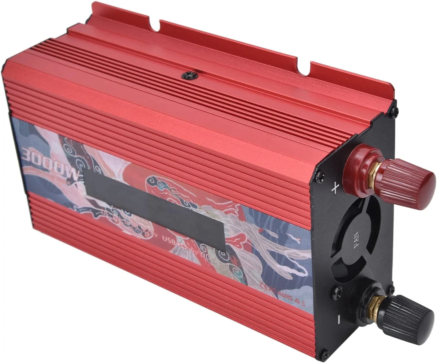 اینورتر موج سینوسی خالص، مبدل برق 3000 وات DC12V به AC220V با راندمان بالا چند منظوره برای چراغ الکتریکی (قرمز)