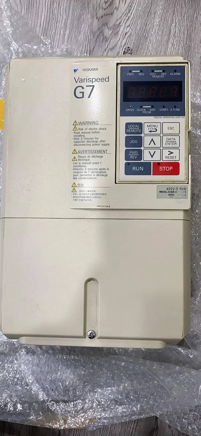 AETOOL - اینورتر سری Yaskawa G7 مدل CIMR G7A45P5 با توان 5.5 کیلووات و ولتاژ 400 ولت، تست شده و آماده فروش.