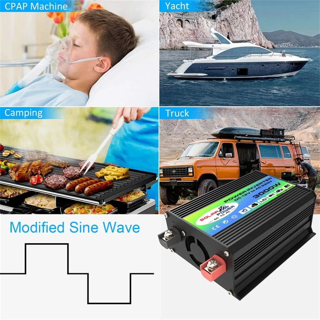 اینورتر برق 300 وات سوزلا، مبدل DC 12V به AC 110V 220V، شارژر فندکی خودرو با دو پورت USB 4.2 آمپر و پریزهای AC، آداپتور خودرو، مشکی اینورتر برق 300 وات سوزلا، مبدل DC 12V به AC 110V 220V، شارژر فندکی خودرو با دو پورت USB 4.2 آمپر و پریزهای AC، آداپتور خودرو، مشکی