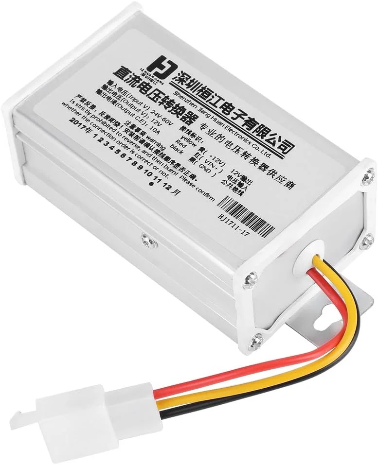 مبدل کاهنده ولتاژ DC به DC والفرانت، ورودی 24V-60V، خروجی 12V -10 آمپر/ 120 وات، تنظیم کننده منبع تغذیه برای خودروهای برقی، کارتینگ، کلوپ کار، اسکوتر، دوچرخه و غیره