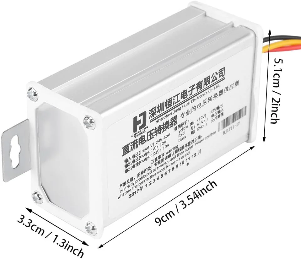 مبدل کاهنده ولتاژ DC به DC والفرانت، ورودی 24V-60V، خروجی 12V -10 آمپر/ 120 وات، تنظیم کننده منبع تغذیه برای خودروهای برقی، کارتینگ، کلوپ کار، اسکوتر، دوچرخه و غیره مبدل کاهنده ولتاژ DC به DC والفرانت، ورودی 24V-60V، خروجی 12V -10 آمپر/ 120 وات، تنظیم کننده منبع تغذیه برای خودروهای برقی، کارتینگ، کلوپ کار، اسکوتر، دوچرخه و غیره