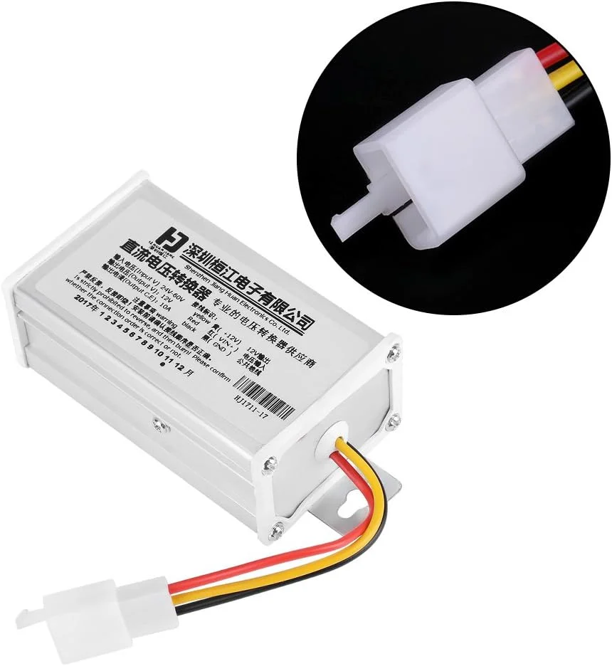 مبدل کاهنده ولتاژ DC به DC والفرانت، ورودی 24V-60V، خروجی 12V -10 آمپر/ 120 وات، تنظیم کننده منبع تغذیه برای خودروهای برقی، کارتینگ، کلوپ کار، اسکوتر، دوچرخه و غیره مبدل کاهنده ولتاژ DC به DC والفرانت، ورودی 24V-60V، خروجی 12V -10 آمپر/ 120 وات، تنظیم کننده منبع تغذیه برای خودروهای برقی، کارتینگ، کلوپ کار، اسکوتر، دوچرخه و غیره